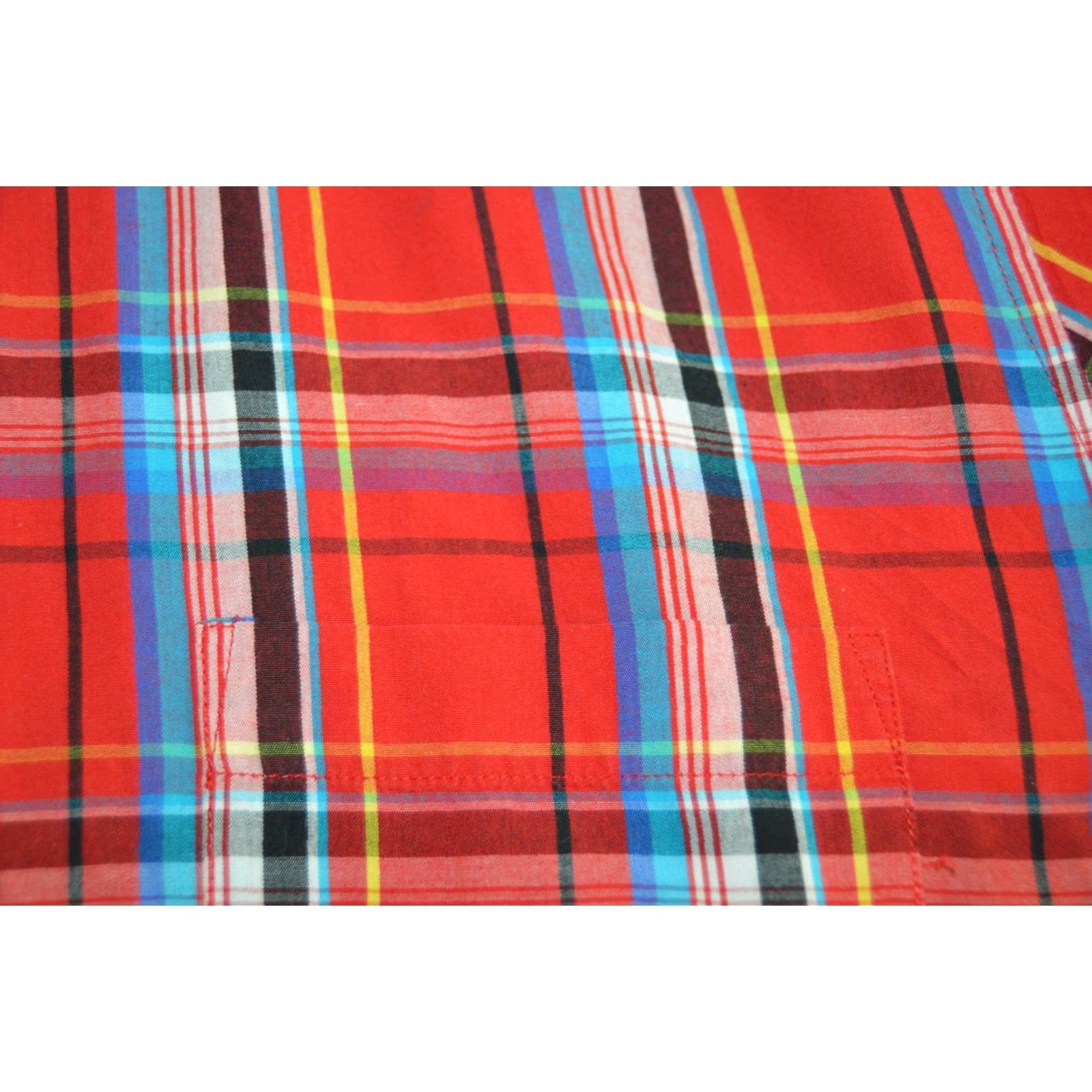 Forever 21 FOREVER 21 Men's Shirt Plaid Button-Up XL Red Lightweight Cotton Chambray Button-Up, Classic Fit, Long Sleeve, Collared, Casual Size US XL / EU 56 / 4 - 4 Thumbnail