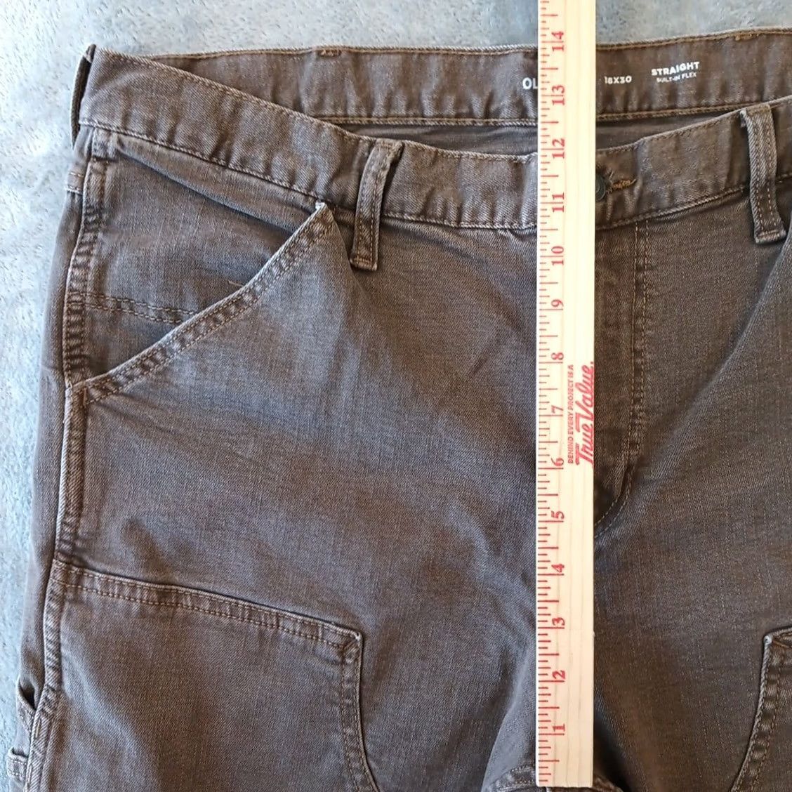 Old Navy Old Navy Pants Mens 36x28 Brown Canvas Carpenter Workwear Pants Straight Leg Size US 38 / EU 54 - 3 Thumbnail