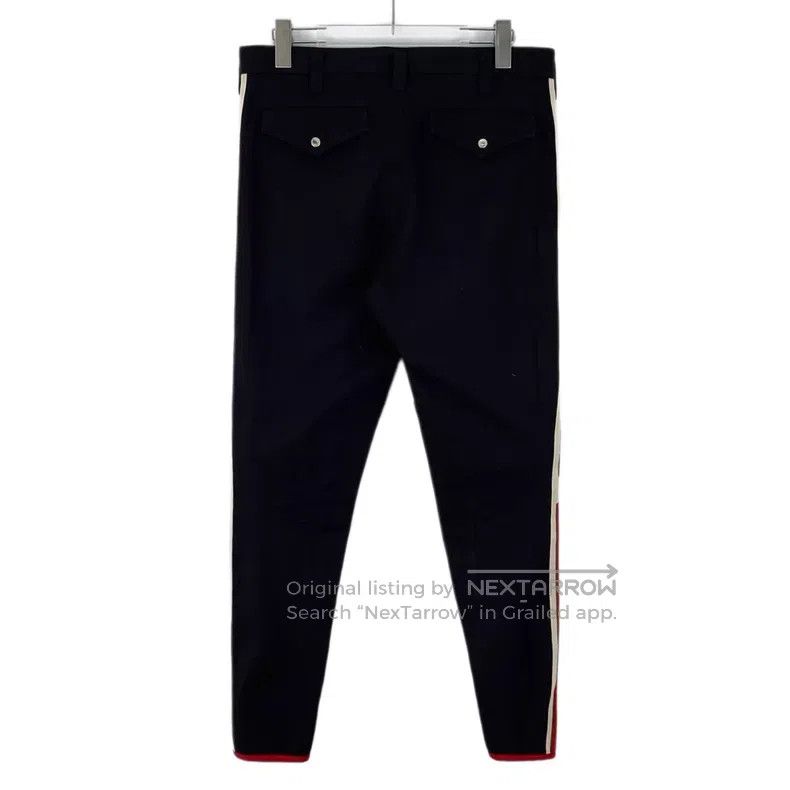 Gucci Gucci Black side stripe logo letter cotton casual trousers Size US 32 / EU 48 - 2 Thumbnail