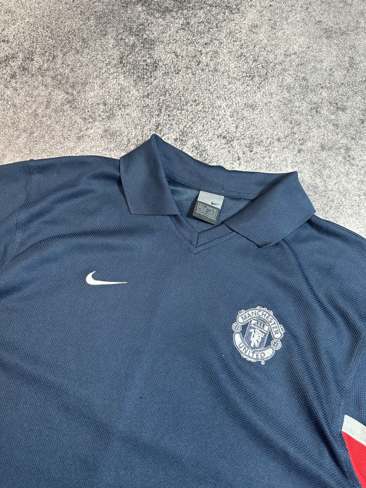 Nike Vintage Manchester United Nike Soccer Polo Blokecore VTg L Size US L / EU 52-54 / 3 - 2 Thumbnail