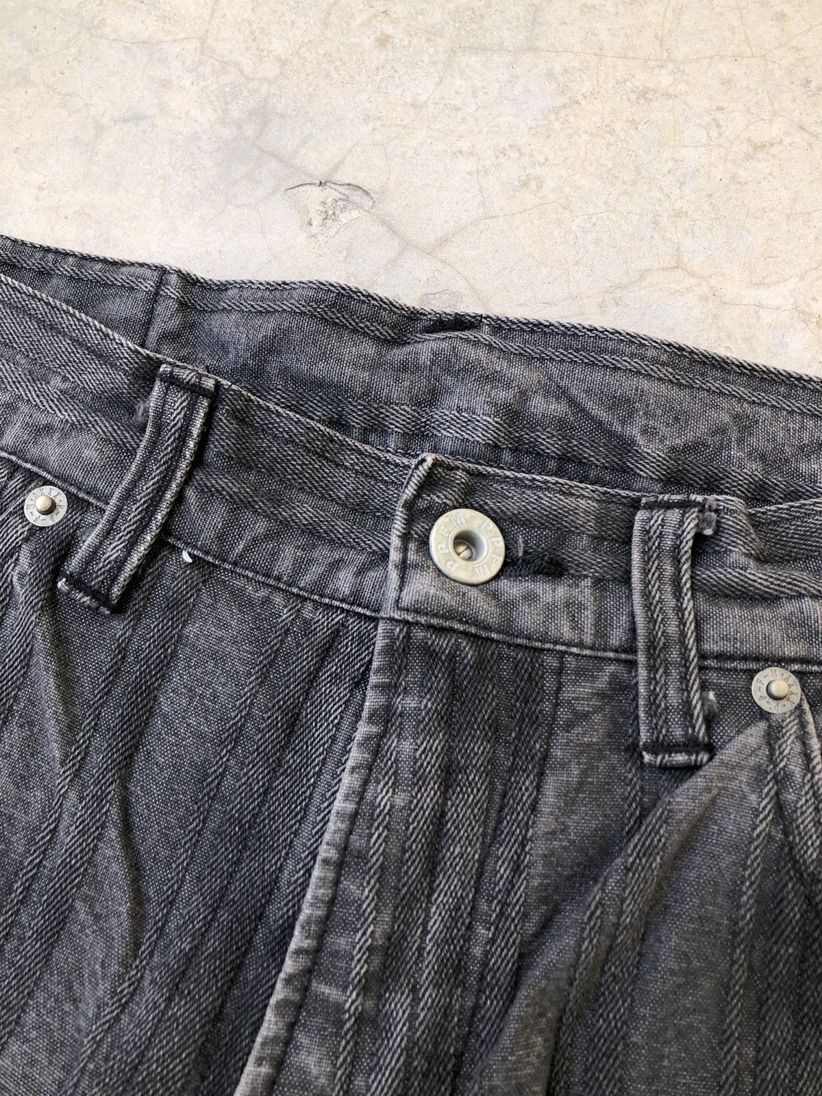 PPFM PPFM 2003 Striped Twill Cargo Double Zip Pocket Denim Size US 29 - 6 Thumbnail