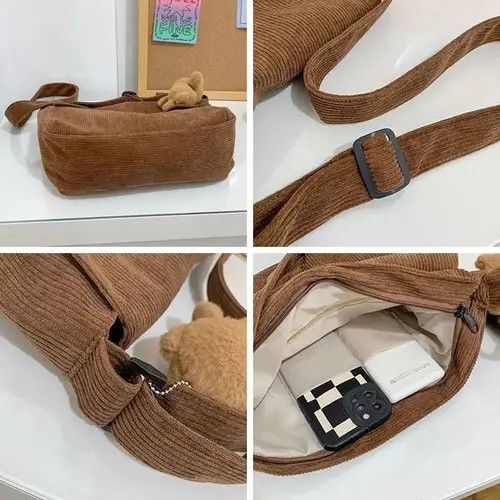 Japanese Brand Masuda x Asahi Y2k corduroy messenger bag shoulder bag Size ONE SIZE - 3 Thumbnail