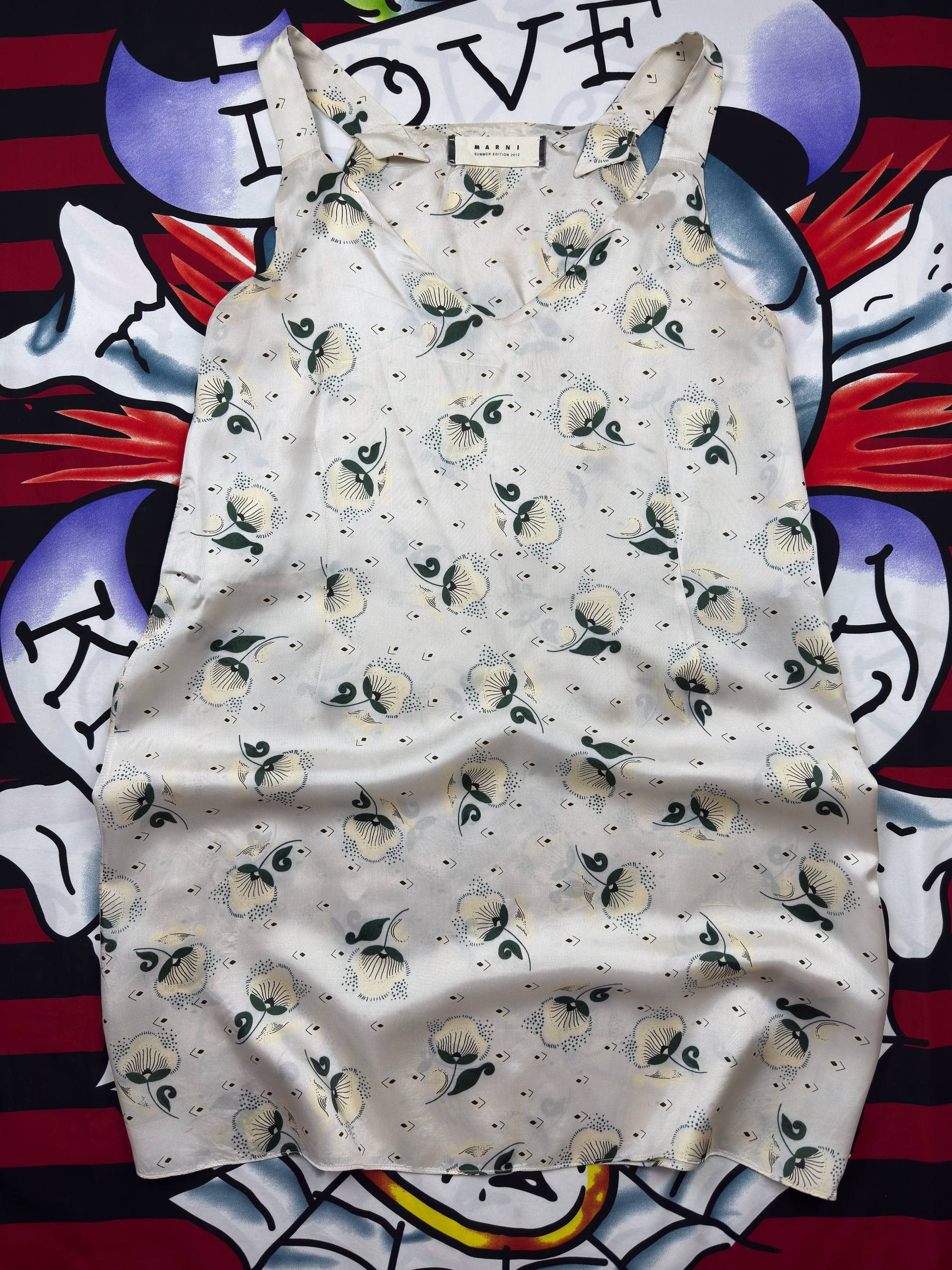 Marni Marni Luxury Flover Dress 2012 Coollection Size L / US 10 / IT 46 - 1 Thumbnail