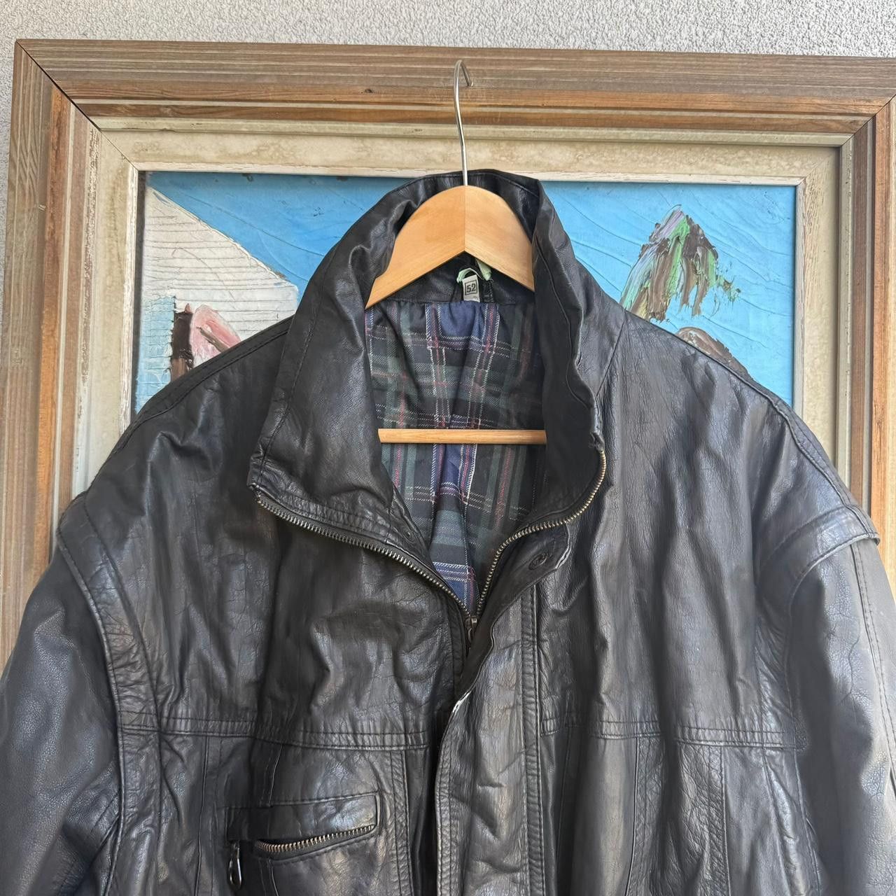 Leather Vintage Real Leather Jacket Biker Black Rare Luxury Ramones Size US L / EU 52-54 / 3 - 3 Thumbnail