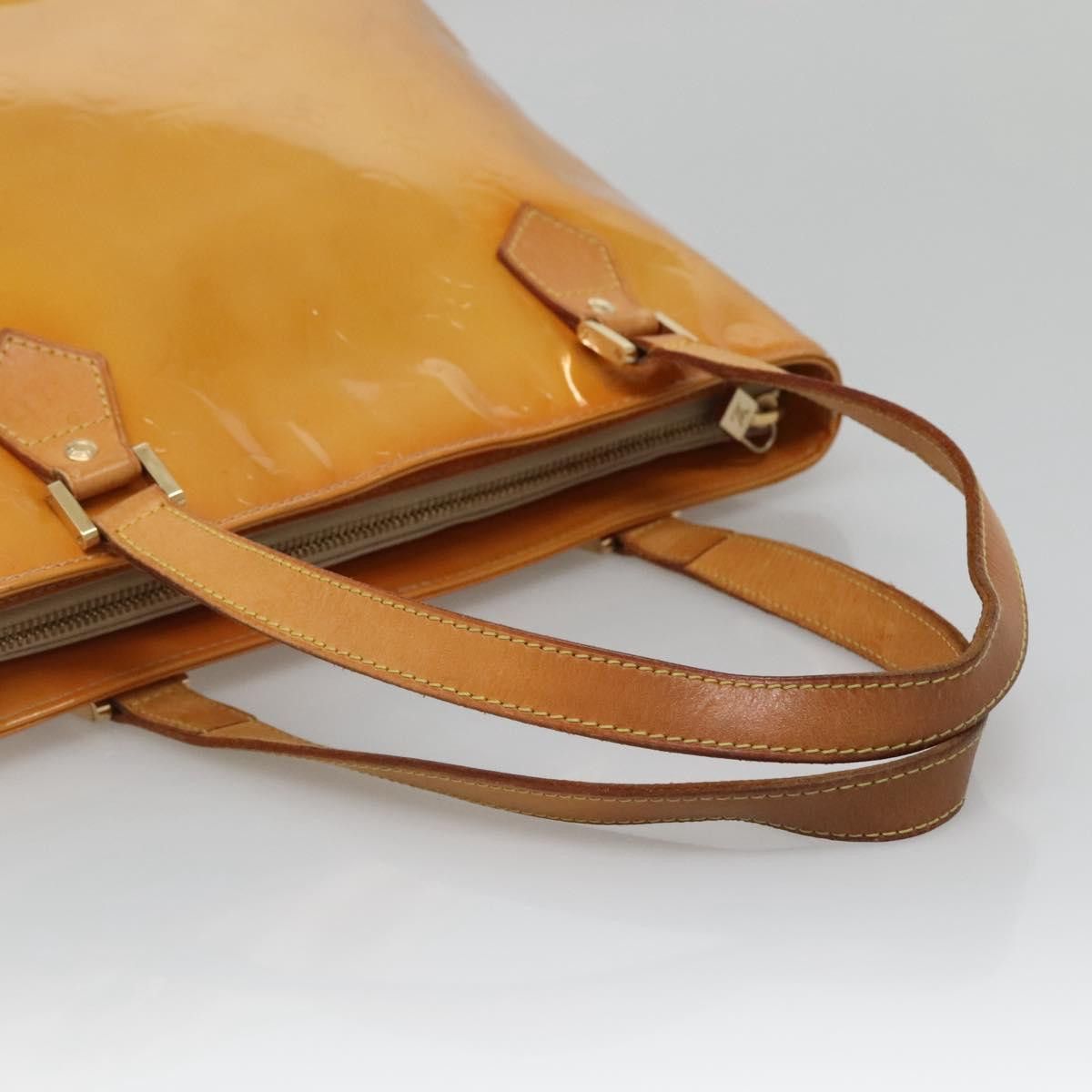 Louis Vuitton LOUIS VUITTON Monogram Vernis Houston Hand Bag Beige M91004 Size ONE SIZE - 7 Thumbnail