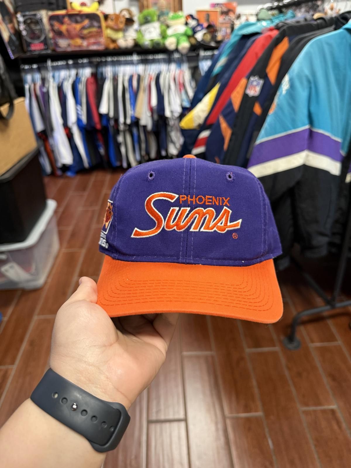 Sports Specialties 90's Vintage Phoenix Suns Double Line Script Snapback Hat Size ONE SIZE - 1 Thumbnail