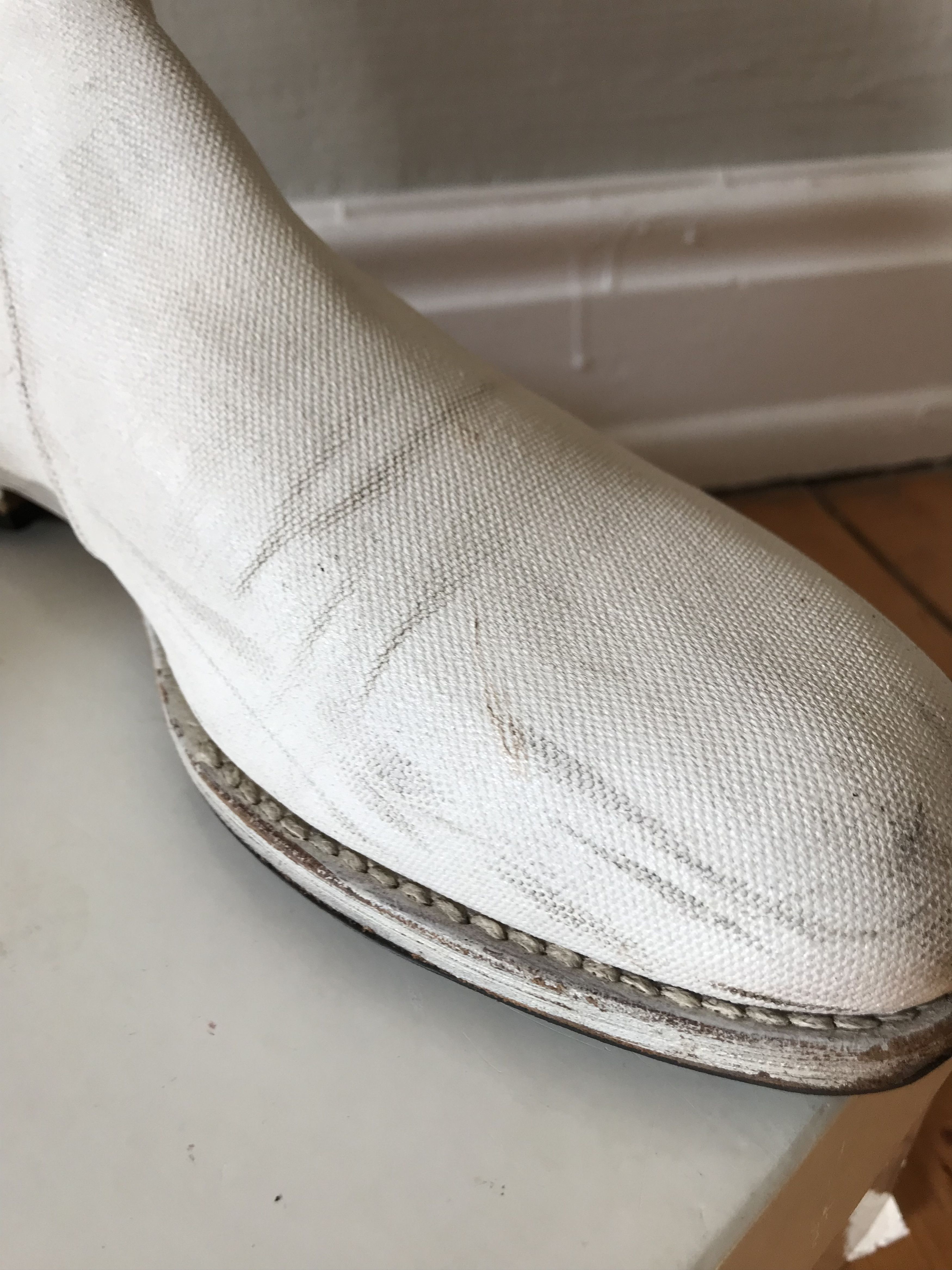 Maison Margiela SS07 Martin Margiela 22 white painted canvas boots Size US 8.5 / EU 41-42 - 6 Thumbnail