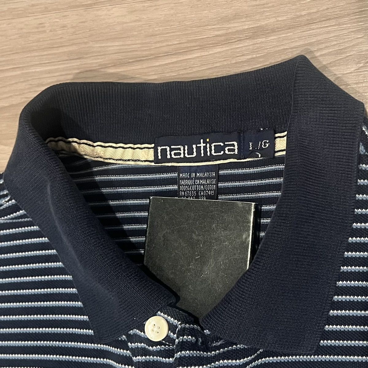 Nautica Vintage Nautica Striped Chest Pocket Polo Shirt Navy / Blue Size US L / EU 52-54 / 3 - 2 Thumbnail