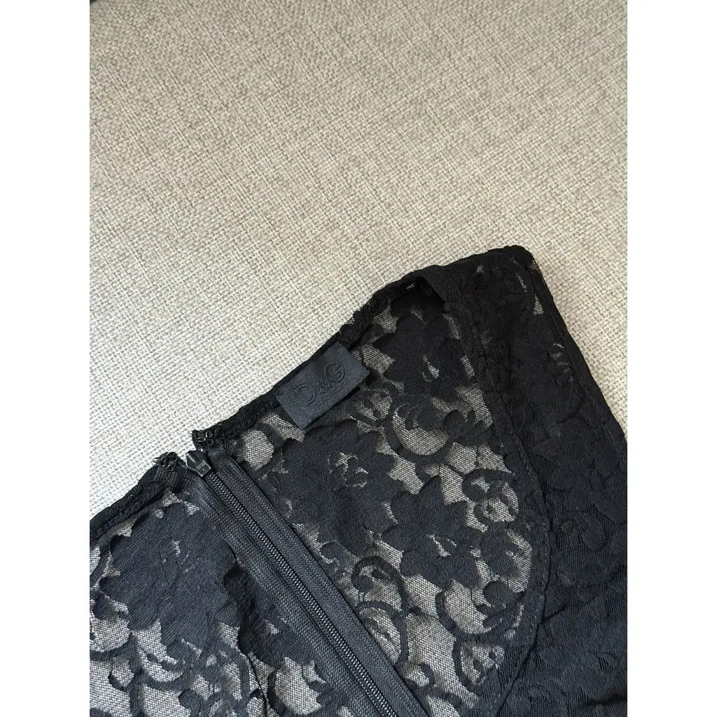 Dolce & Gabbana Dolce & Gabbana Black Floral Lace Sheer Mini Dress Size IT38 Size XS / US 0-2 / IT 36-38 - 4 Thumbnail