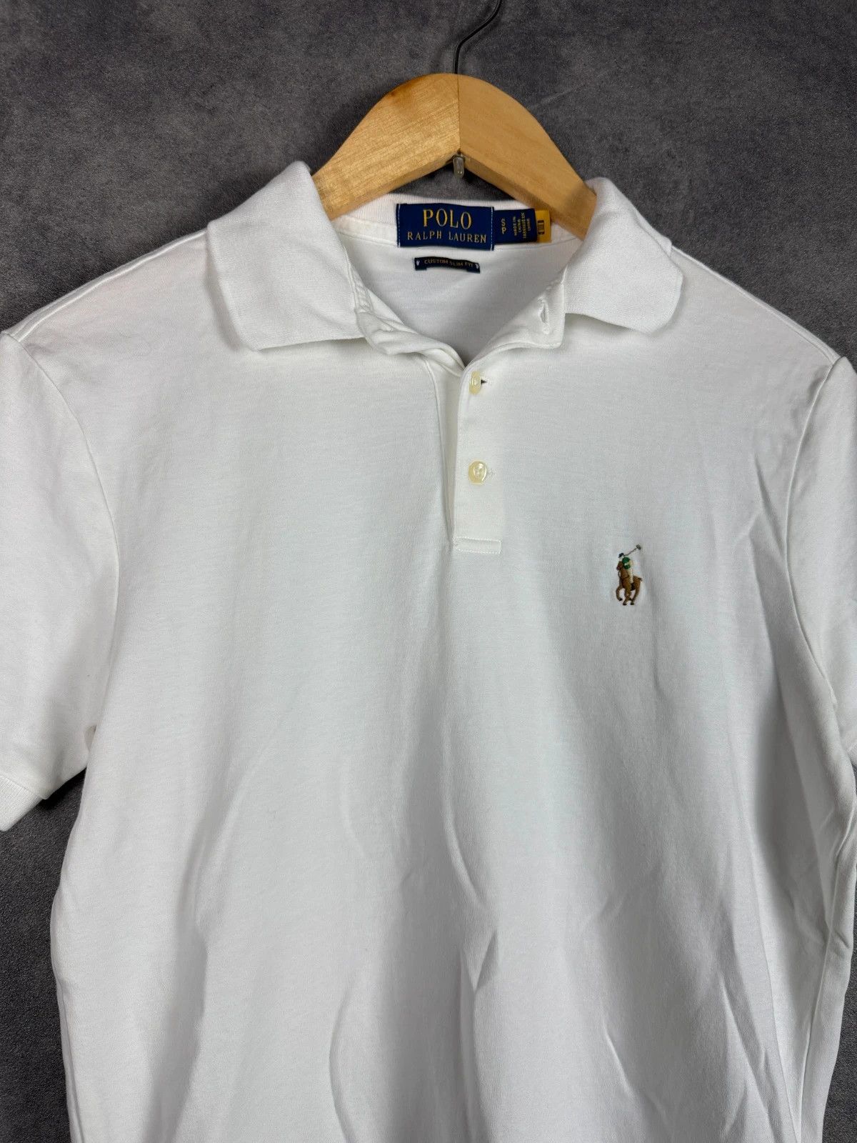 Polo Ralph Lauren Polo Ralph Lauren Polo Shirt White Pony Logo Slim Fit Size US S / EU 44-46 / 1 - 2 Thumbnail