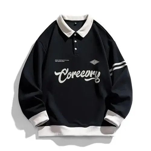 Aran Isles Knitwear × Japanese Brand Men Oversized Contrasting Colors Lapel Sweatshirt Size US M / EU 48-50 / 2 - 3 Thumbnail