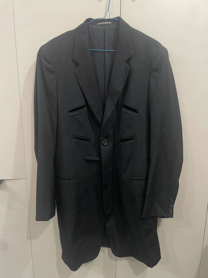 Yohji Yamamoto Yohji Yamamoto 2006 Baroque Long Jacket with Cutout Wounds Size US M / EU 48-50 / 2 - 1 Thumbnail