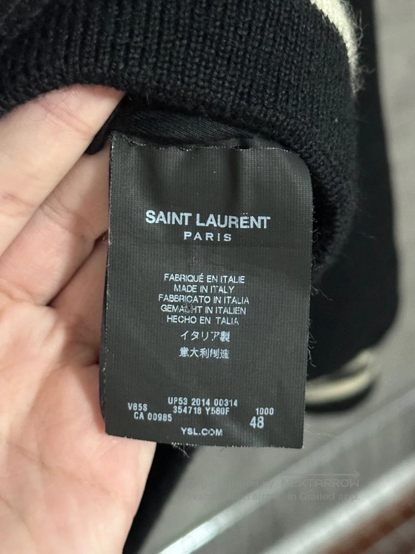 Saint Laurent Paris Saint Laurent Black White Varsity Jacket. Size US M / EU 48-50 / 2 - 3 Thumbnail