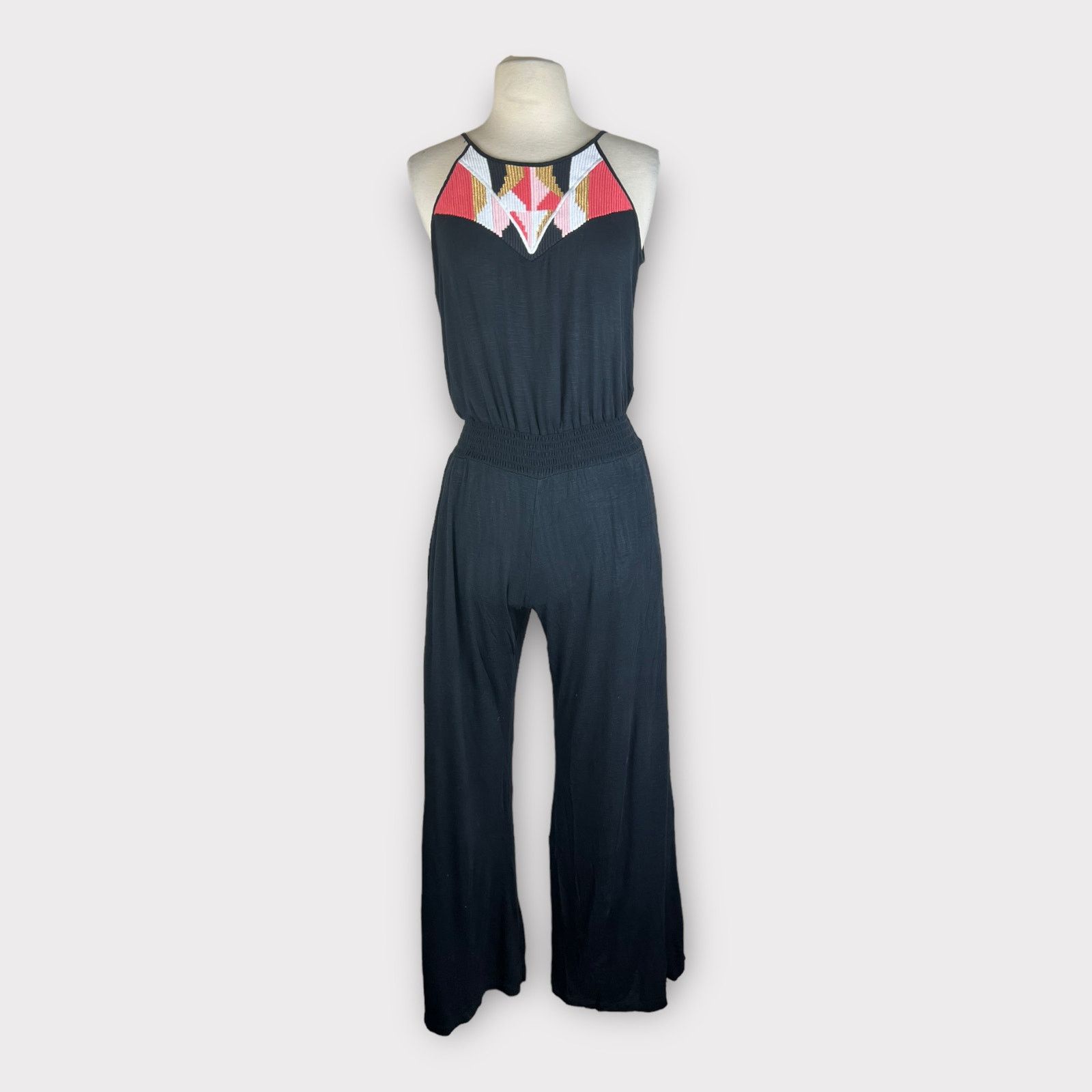 Nordstrom Chelsea and Violet | Boho Indie Wide Leg Jumpsuit | Black Size 26" / US 2 / IT 38 - 1 Thumbnail