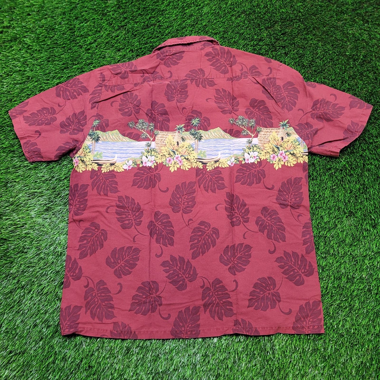 Vintage VTG 80s Blue Hawaii Scenic Border Print Aloha Shirt XL USA Size US XL / EU 56 / 4 - 3 Thumbnail