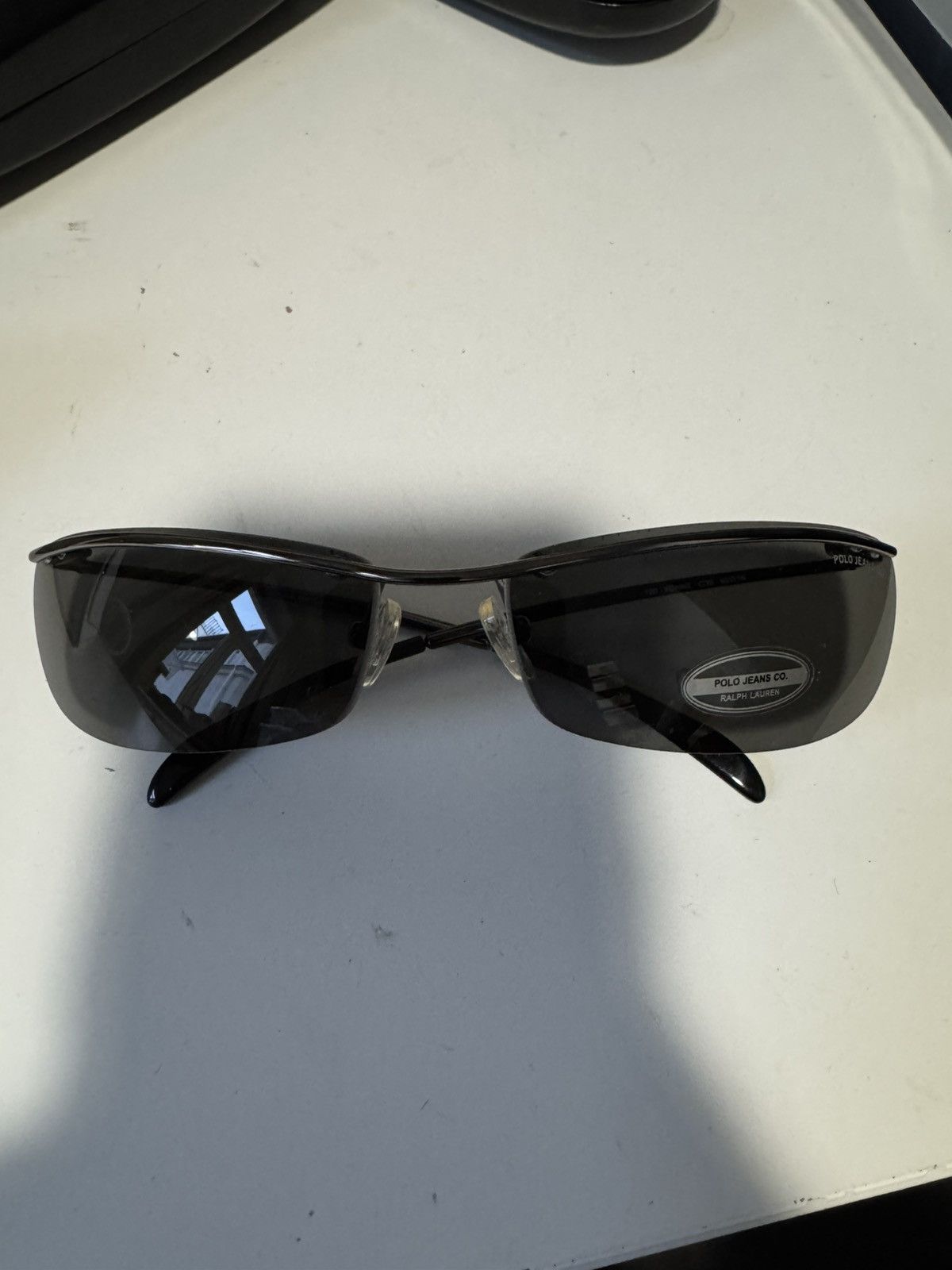 Ralph Lauren Ralph Lauren Polo Jeans CO. '90s Black Rimless Sunglasses Size ONE SIZE - 7 Thumbnail