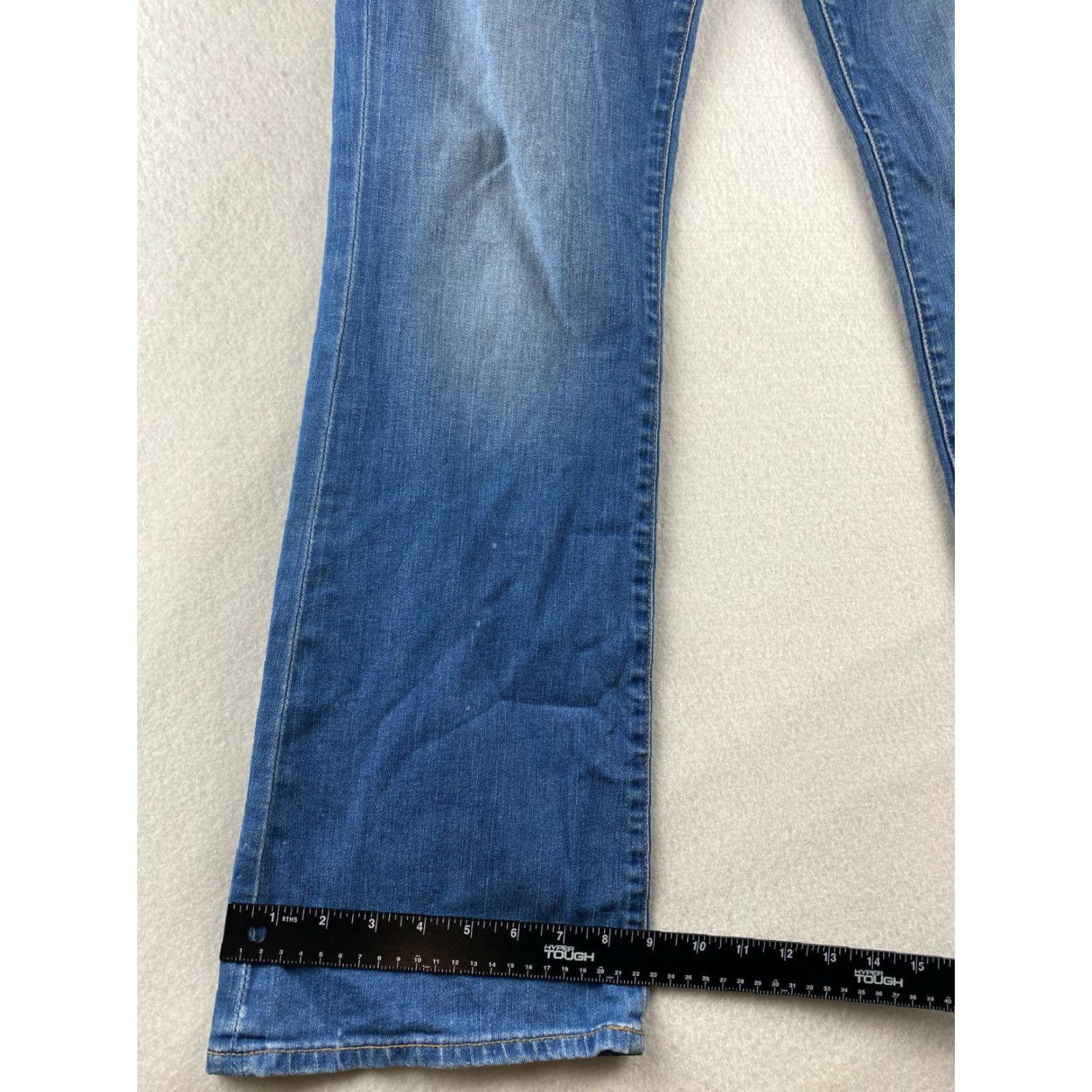 Denime BIG STAR Jeans Womens 28 Bootcut Jeans Low-Rise Denim Distressed Blue 5-Pocket Regular Stretch Womens Size 28" / US 6 / IT 42 - 6 Thumbnail