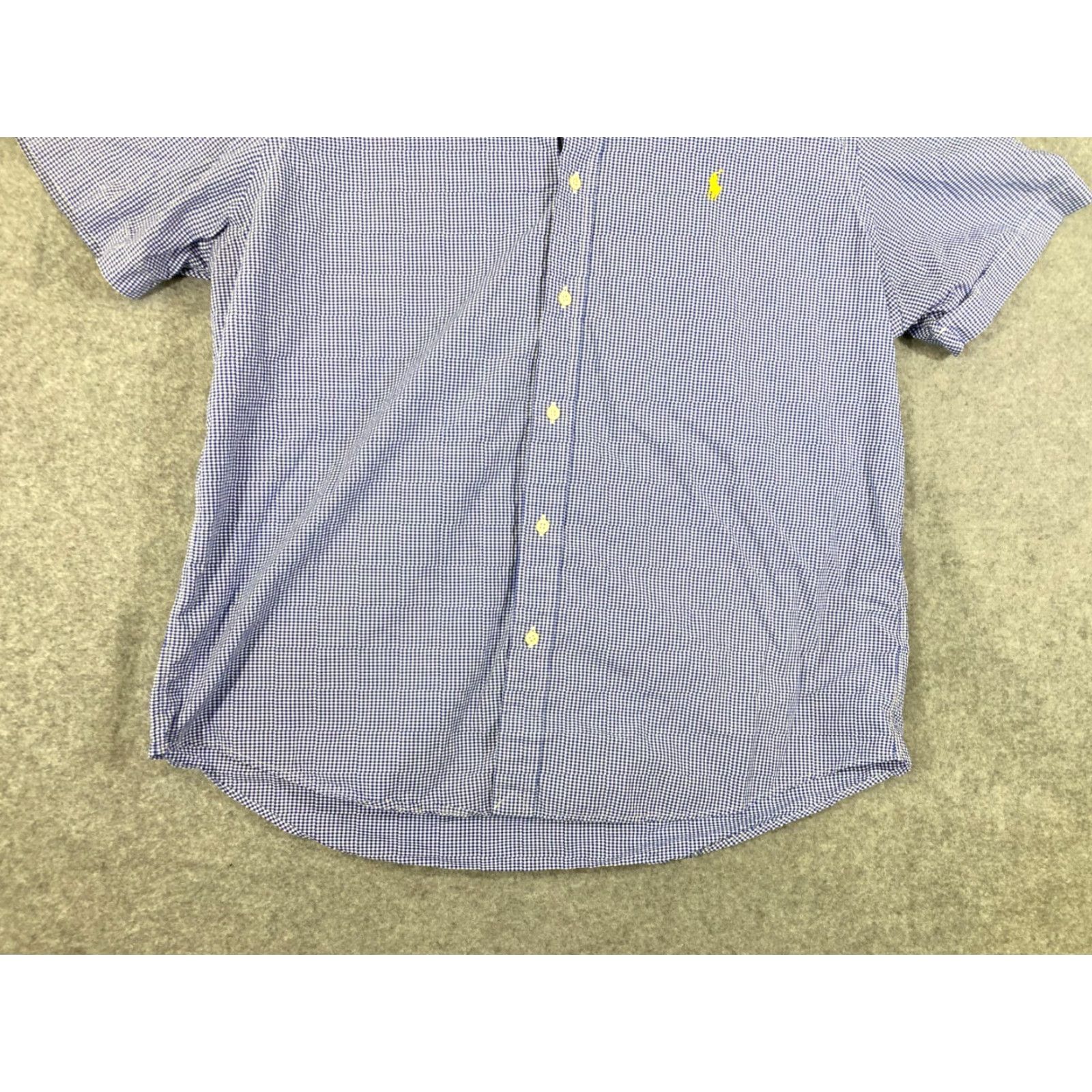 Ralph Lauren Ralph Lauren Button Down Shirt Mens XL Blue White Gingham Cotton Short Sleeve Size US XL / EU 56 / 4 - 4 Thumbnail
