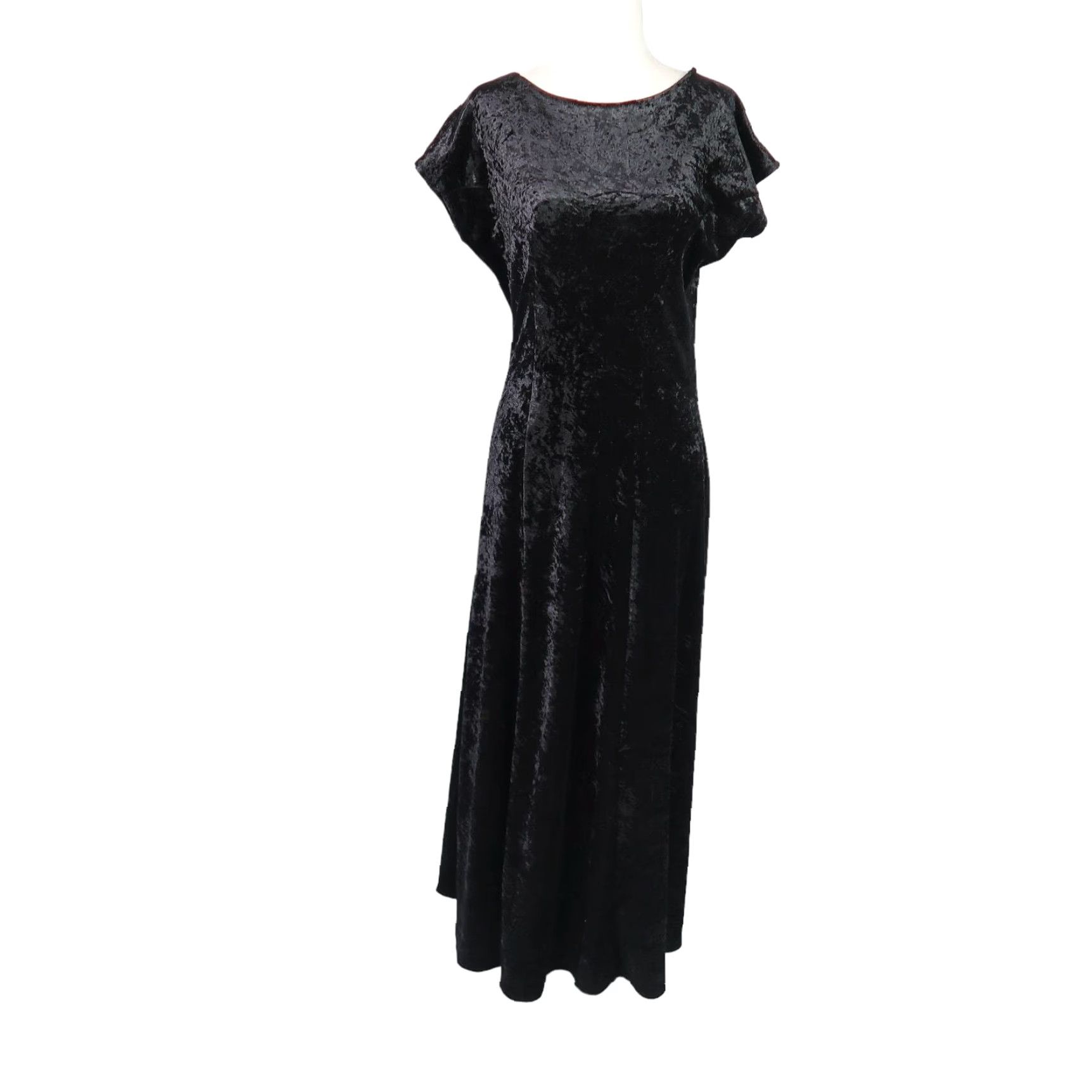 Vintage VINTAGE All That Jazz Maxi Dress Party Velvet Black 1990s M Womens Glam Rock low back Size M / US 6-8 / IT 42-44 - 2 Thumbnail