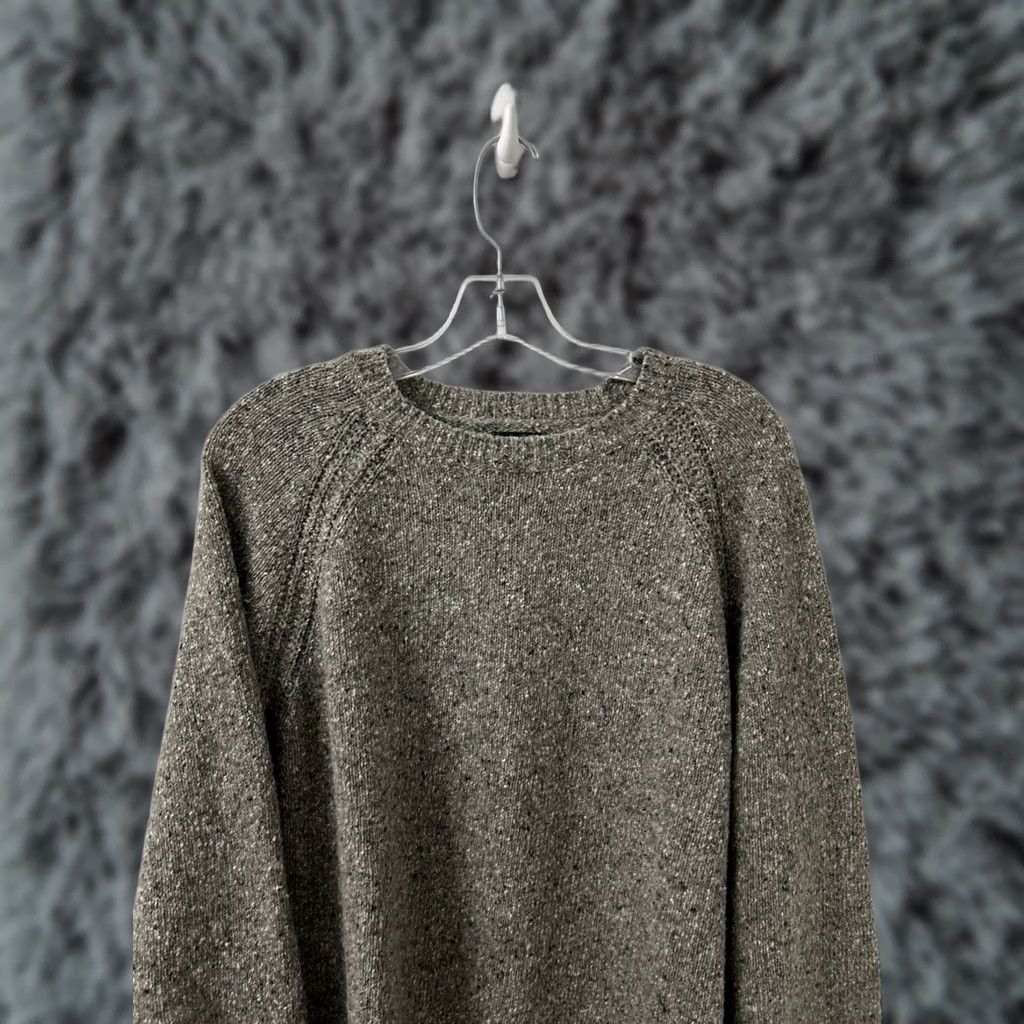 Vintage J Crew Sweater Mens XL Brown Wool Blend Speckled Crewneck Raglan Pullover L/S Regular Knit Crew Neck Casual Autumn Winter Spring Size US XL / EU 56 / 4 - 1 Thumbnail