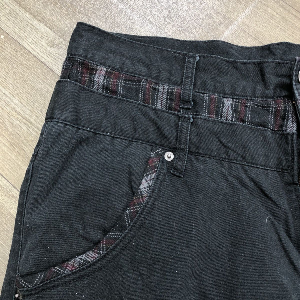If Six Was Nine × Japanese Brand × Le Grande Bleu (L.G.B.) 🇯🇵 Japanese Double Waist Multi Zip Goa Gothic Style Pants Size US 35 - 7 Thumbnail