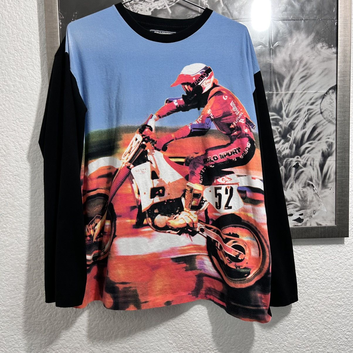 POLO SPORT MOTOCROSS DIRT BIKE LONG SLEEVE VINTAGE 90'sRARE