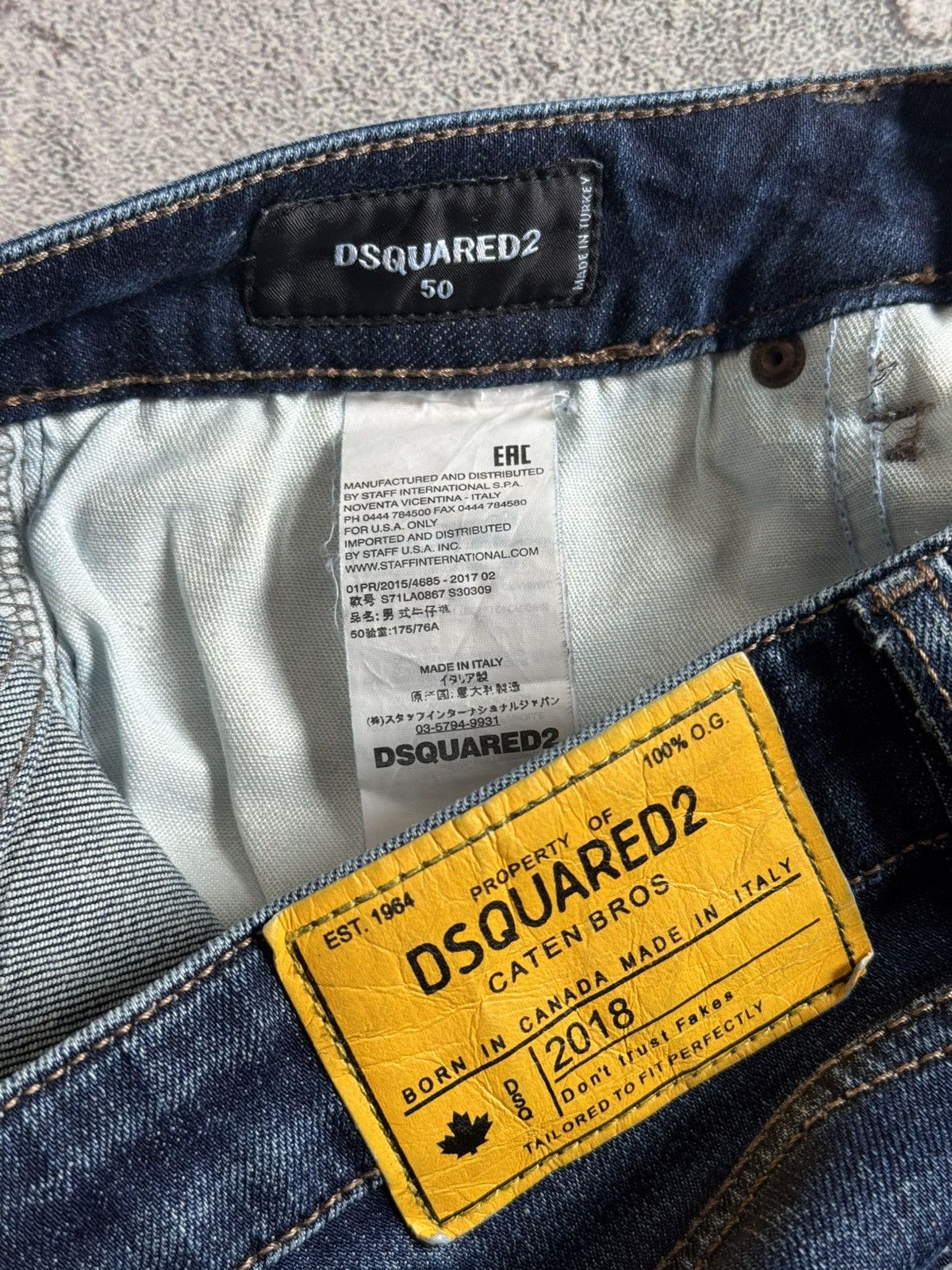 Dsquared2 Dsquared2 50size distressed denim pants jeans trousers 👖 y2k Size US 34 / EU 50 - 7 Thumbnail