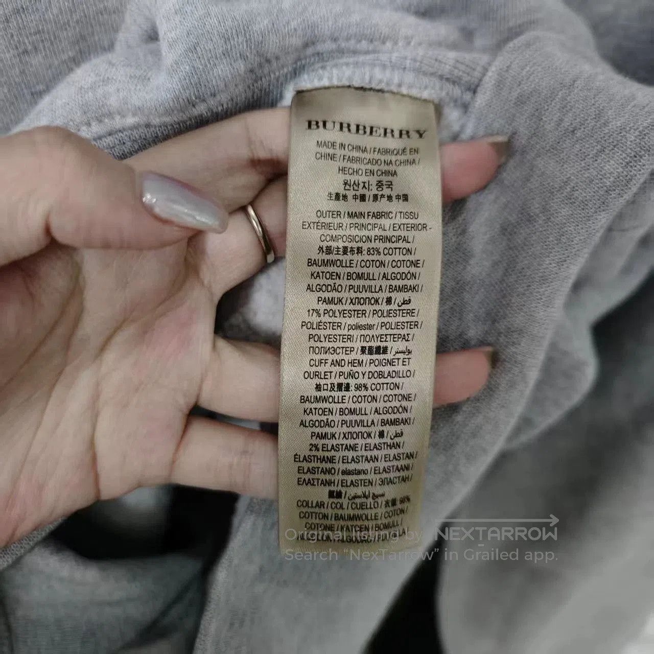 Burberry burberry gray sweatshirt with logo embroidery. Size US S / EU 44-46 / 1 - 6 Thumbnail