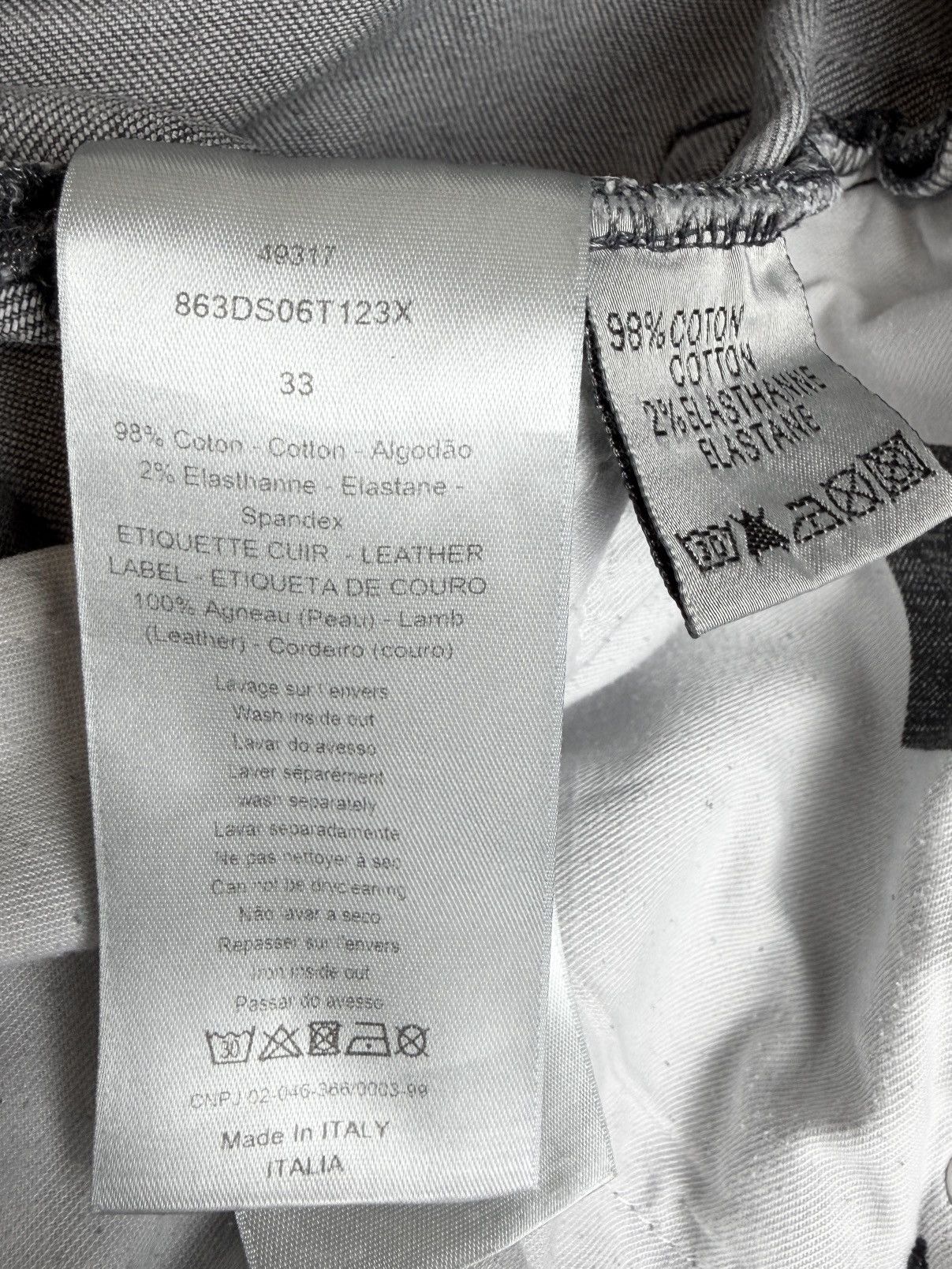 Dior Dior Homme Faded Gray Side Stripe Denim Jeans Whiskered Size US 33 - 8 Thumbnail