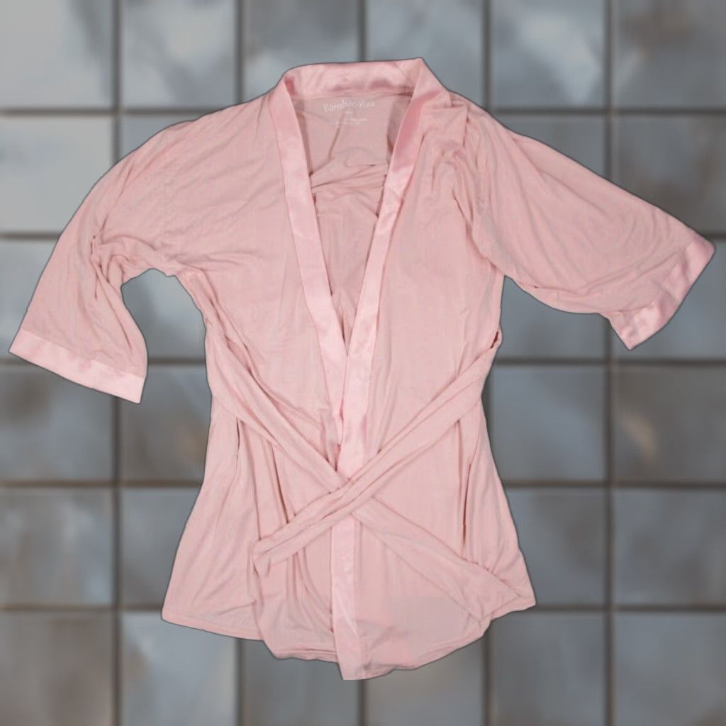 Pinko BambooYou Robe Women Small Pink Kimono Style Luxe Belted Womens Size ONE SIZE - 1 Thumbnail