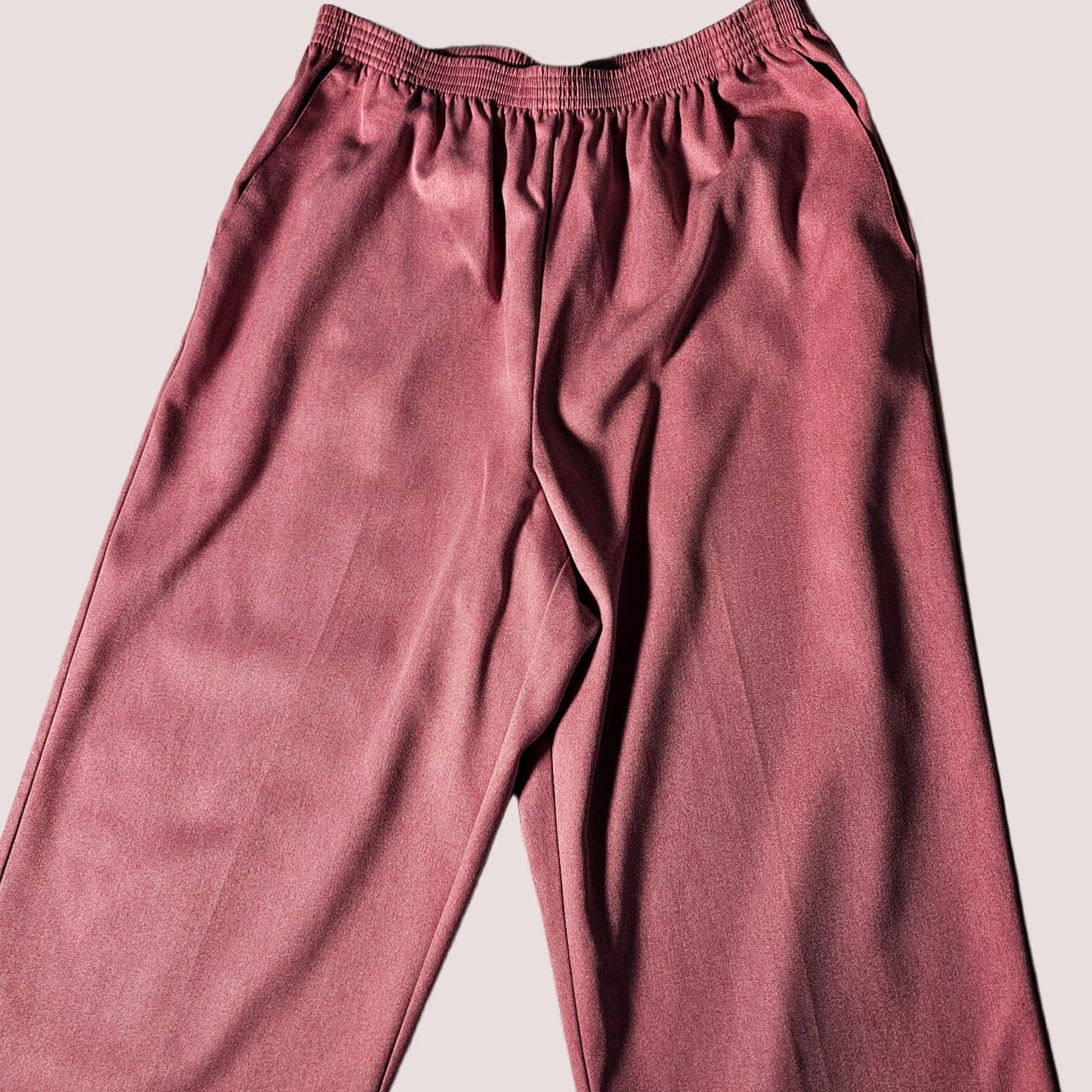 Vintage VINTAGE Alfred Dunner Women's Pants Size 12 Pink Solid Elastic Waist Pull-On Size 34" / US 12 / IT 48 - 1 Thumbnail
