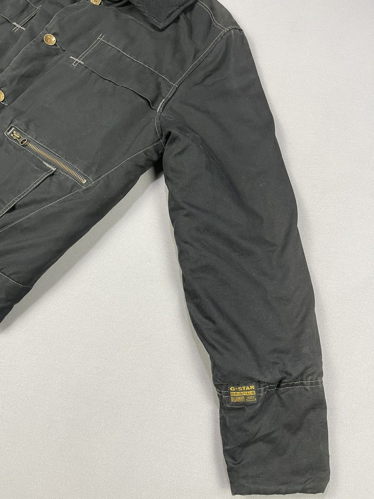 G-Star Vintage Y2k G Star Raw Denim Puffer Bombers Jackets Size US L / EU 52-54 / 3 - 5 Thumbnail