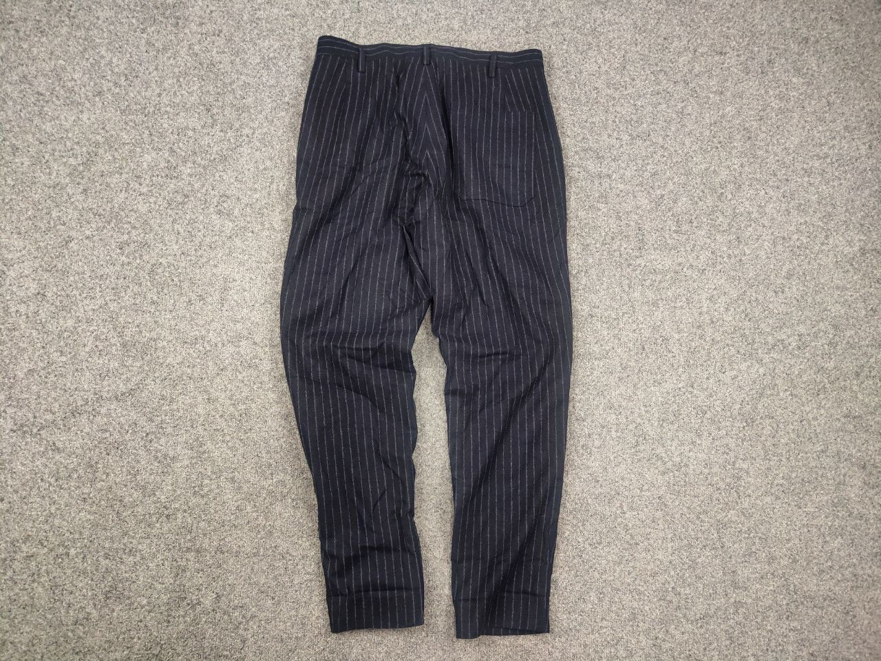 Other EnSoie Design Premium handmade wool Navy stripe Ankle Pants Size US 32 / EU 48 - 8 Thumbnail