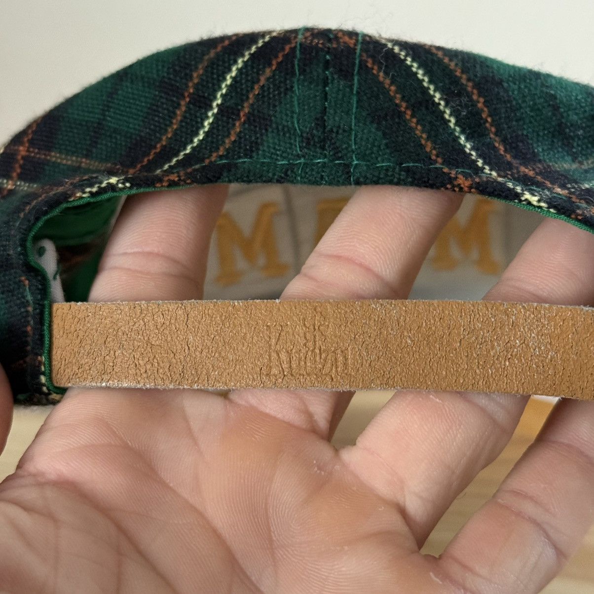 Vintage Miami Plaid Strapback Green Vintage Style Suede Brim Adult Size ONE SIZE - 7 Thumbnail