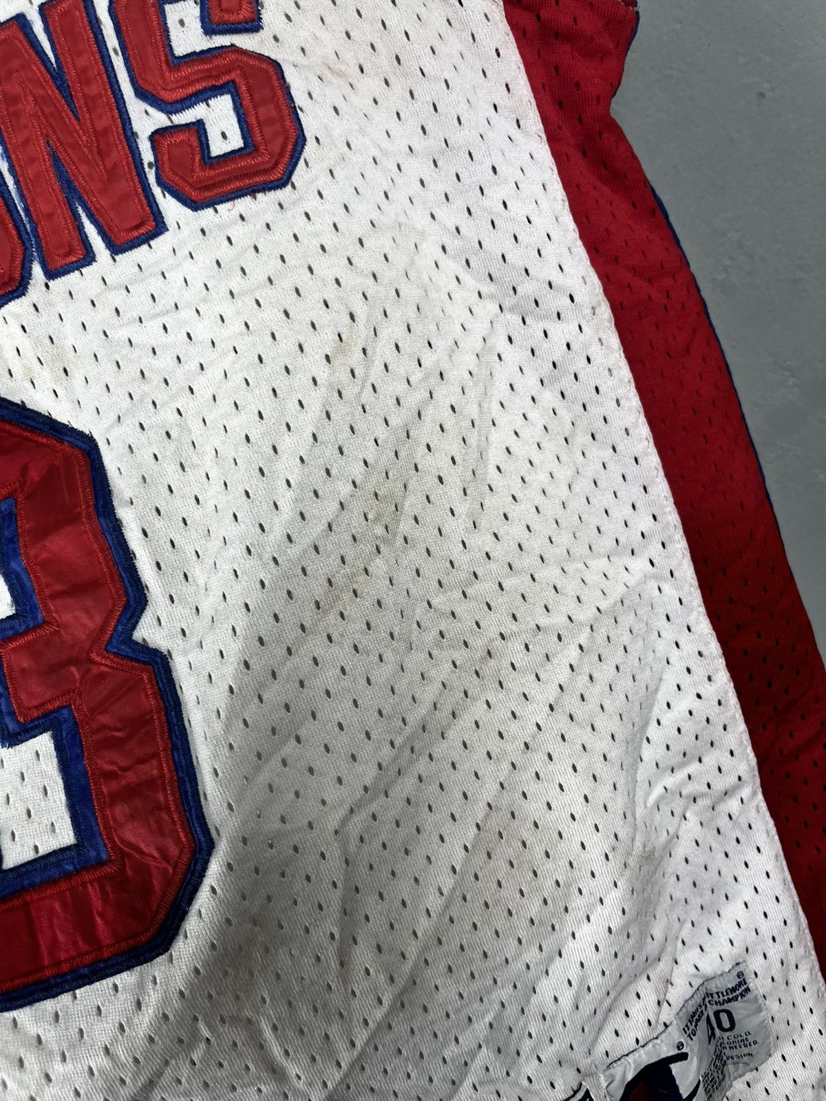Vintage Champion Detroit Pistons Basketball Jersey Ben Wallace Size US M / EU 48-50 / 2 - 7 Thumbnail