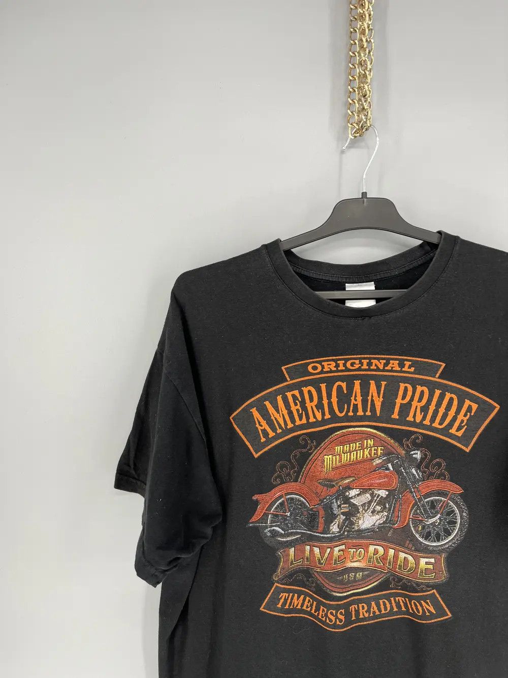 Vintage American Pride Vintage Graphic Tee Black T-shirt Size XL Size US XL / EU 56 / 4 - 4 Thumbnail