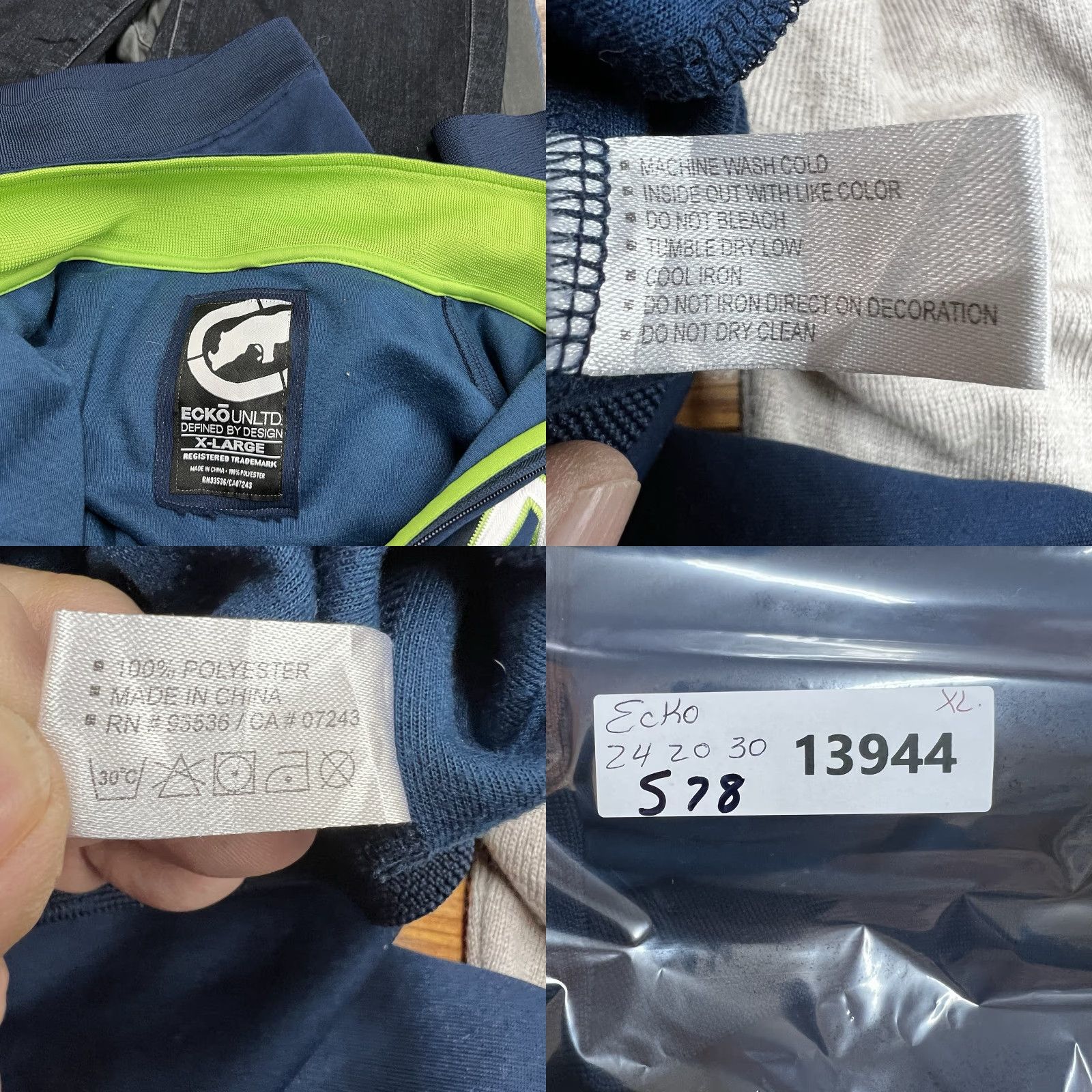 Ecko Unltd. ECKO Unltd. EU 72 Zip Jacket Mens Size XL Blue Size US XL / EU 56 / 4 - 8 Thumbnail
