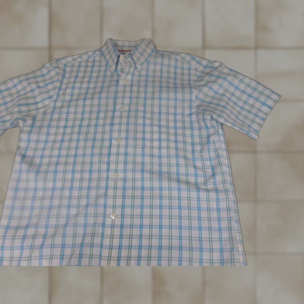 Dockers Dockers Shirt Short Sleeve Blue Plaid Button-Down Size US S / EU 44-46 / 1 - 1 Thumbnail