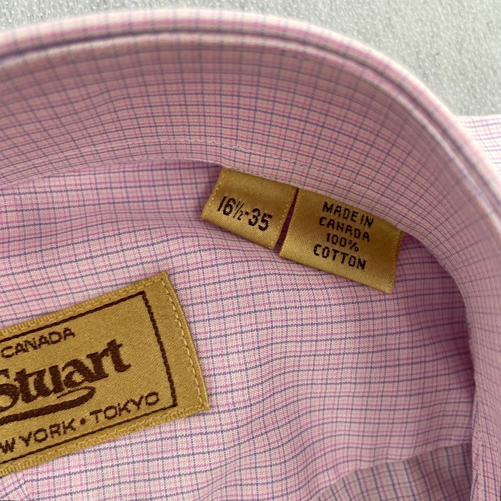 Paul Stuart VINTAGE Paul Stuart Shirt Long Sleeve Button Up Adult 16.5 Pink Cotton Casual Business Formal Men's Size US L / EU 52-54 / 3 - 6 Thumbnail