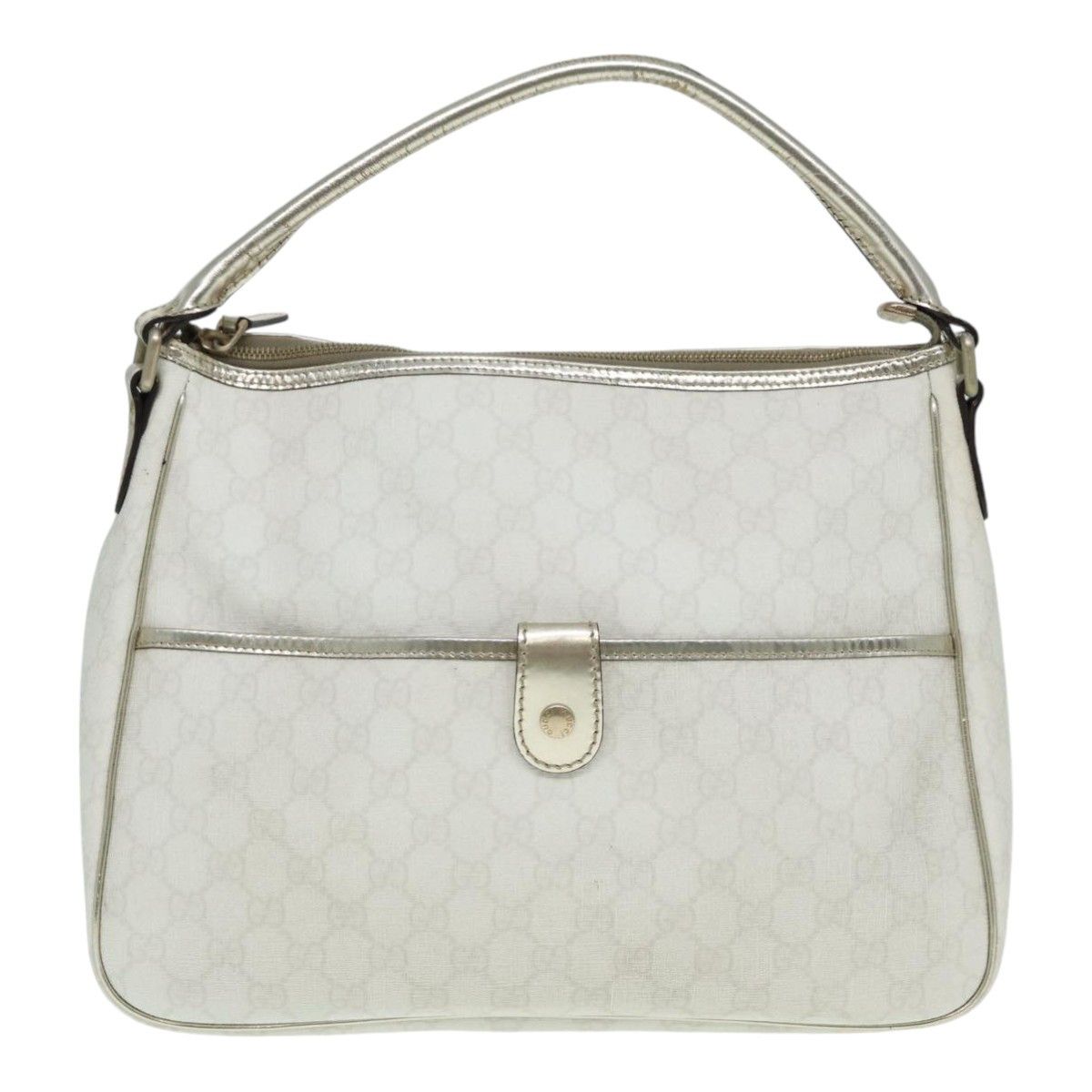 Gucci Supreme Gg White Leather Shoulder Bag (Pre-Owned) Size ONE SIZE - 1 Thumbnail