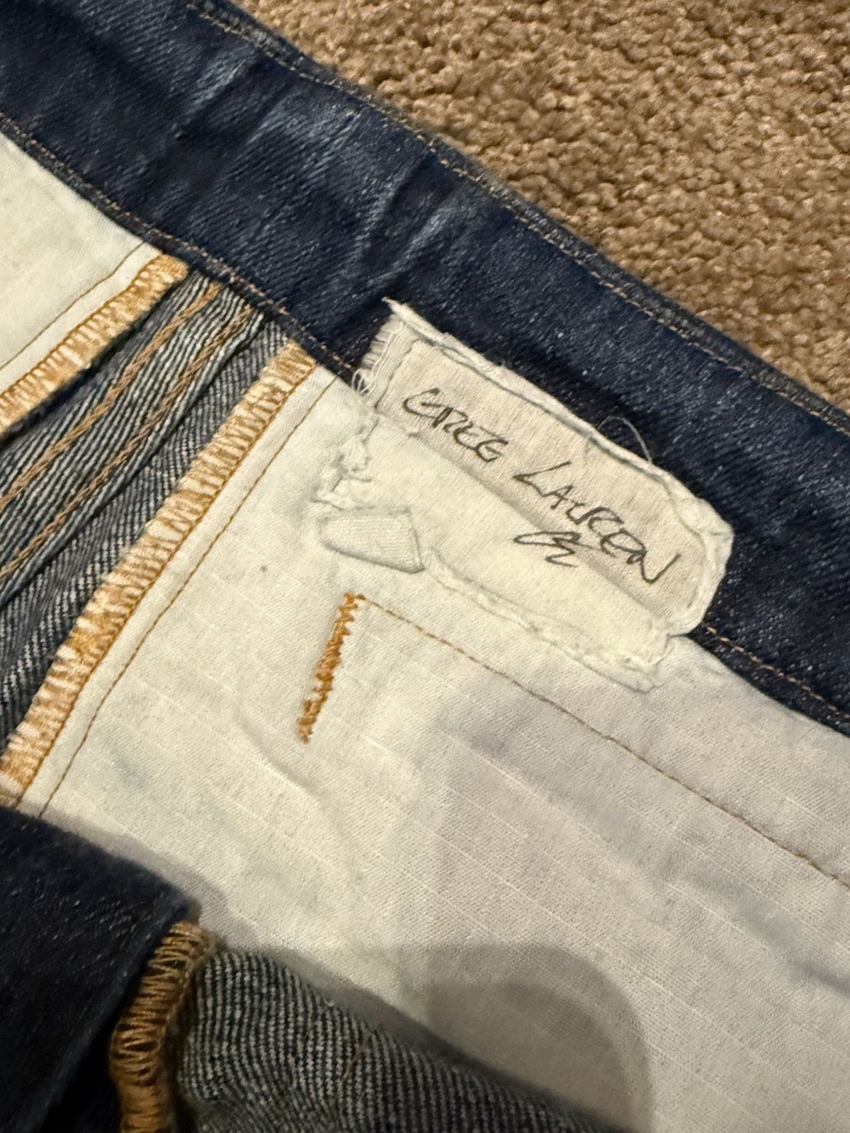Greg Lauren Greg Lauren Denim Cargo Wide Drawstring Pants Size US 32 / EU 48 - 3 Thumbnail