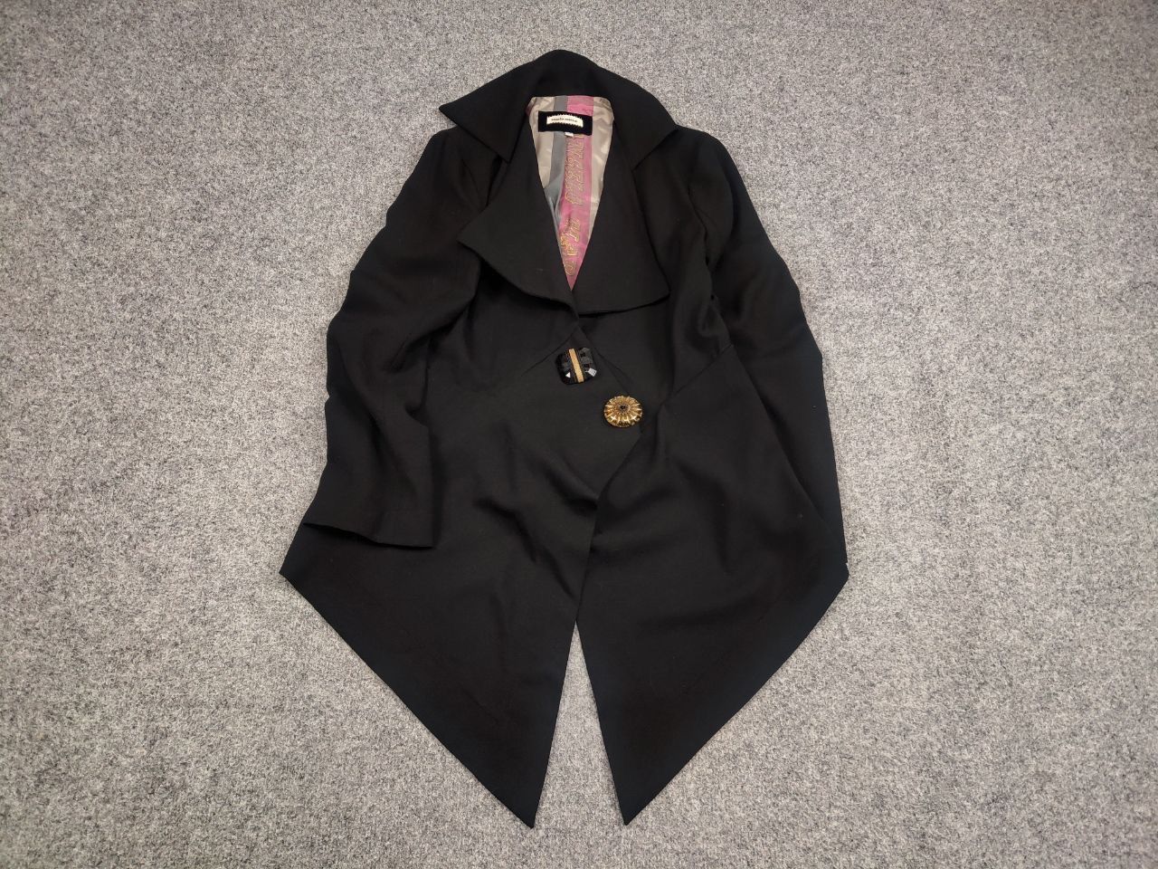 Vintage Vintage Angelo Marani Italy Designer Black Classic Jacket Size M / US 6-8 / IT 42-44 - 2 Thumbnail