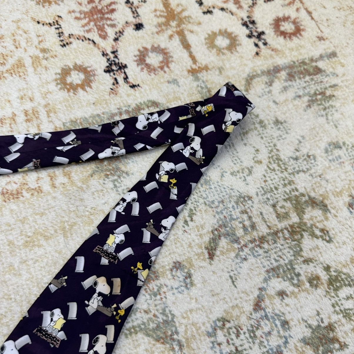 Vintage Vintage Snoopy Tie Ties 90s Cartons Silk Y2K Old Money Size ONE SIZE - 5 Thumbnail