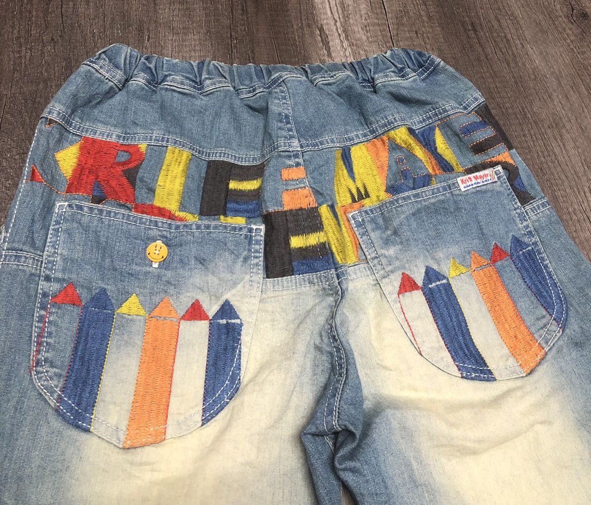 Designer Vintage Kriff Mayer Sport Wear Jeans Patchwork Design Size 34" / US 12 / IT 48 - 1 Thumbnail