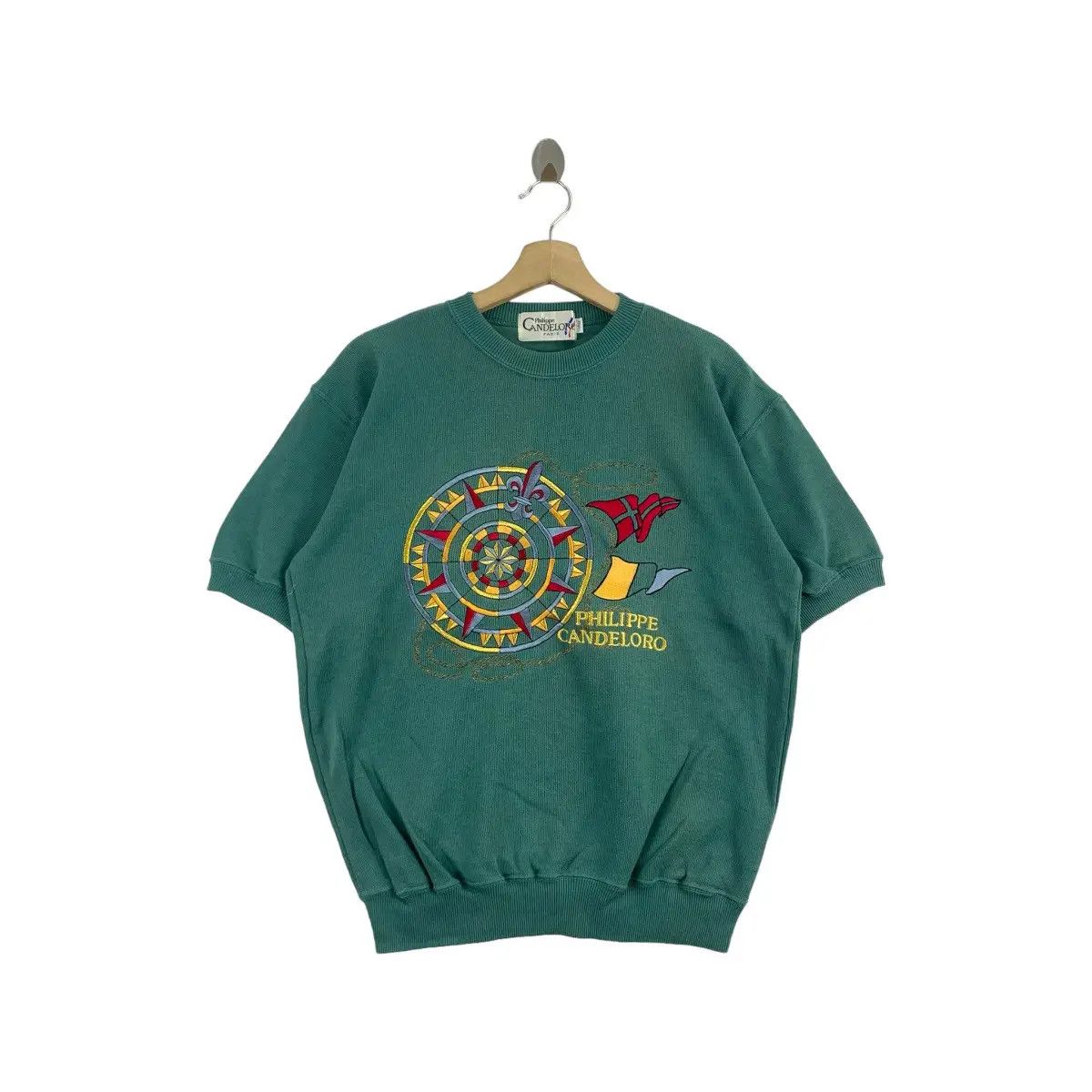 Vintage Vtg PHILIPPE CANDELORO PARIS Embroidered Olympic Sweatshirt Size L / US 10 / IT 46 - 1 Thumbnail