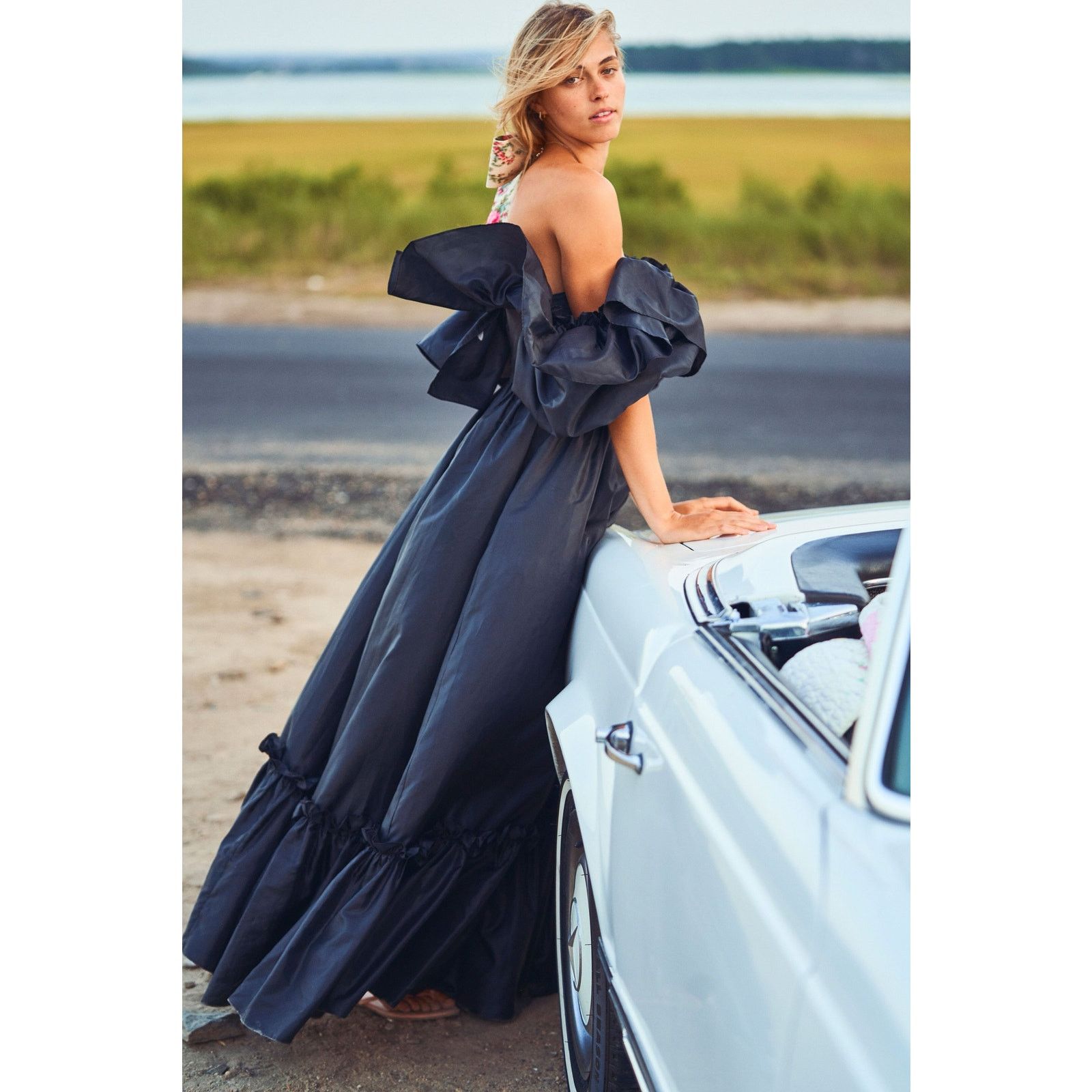 LoveShackFancy LoveShackFancy Tara Ruffle-trim Taffeta Dress black size 2 Size XS / US 0-2 / IT 36-38 - 11 Thumbnail