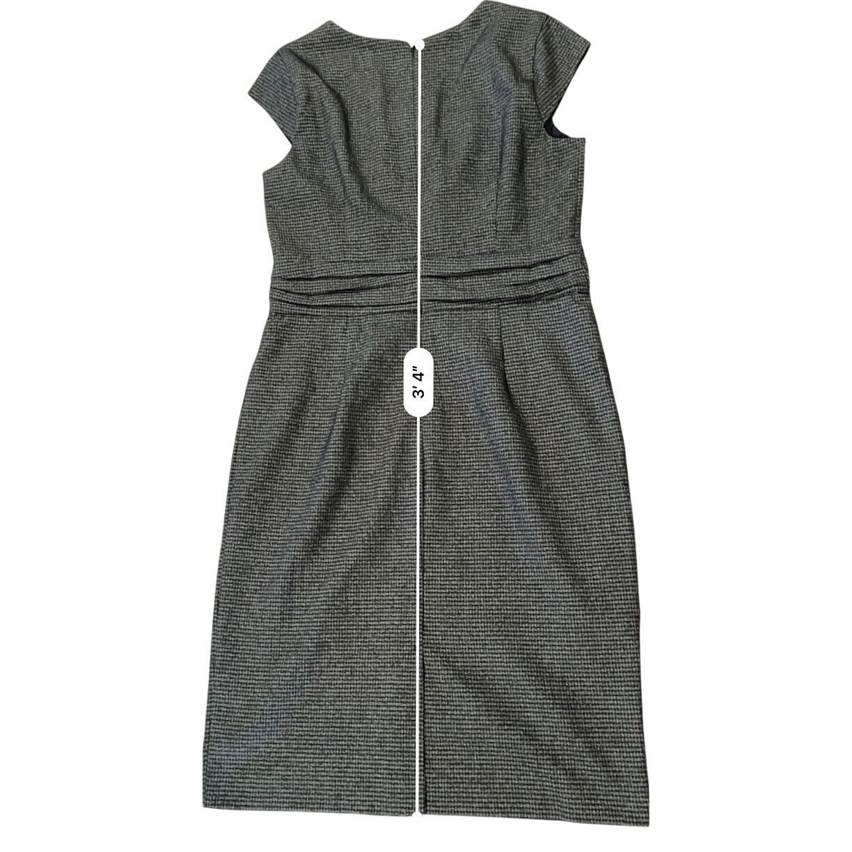 Banana Republic Banana Republic Cap Sleeve Black Check Retro Shift Dress 10 Size L / US 10 / IT 46 - 8 Thumbnail