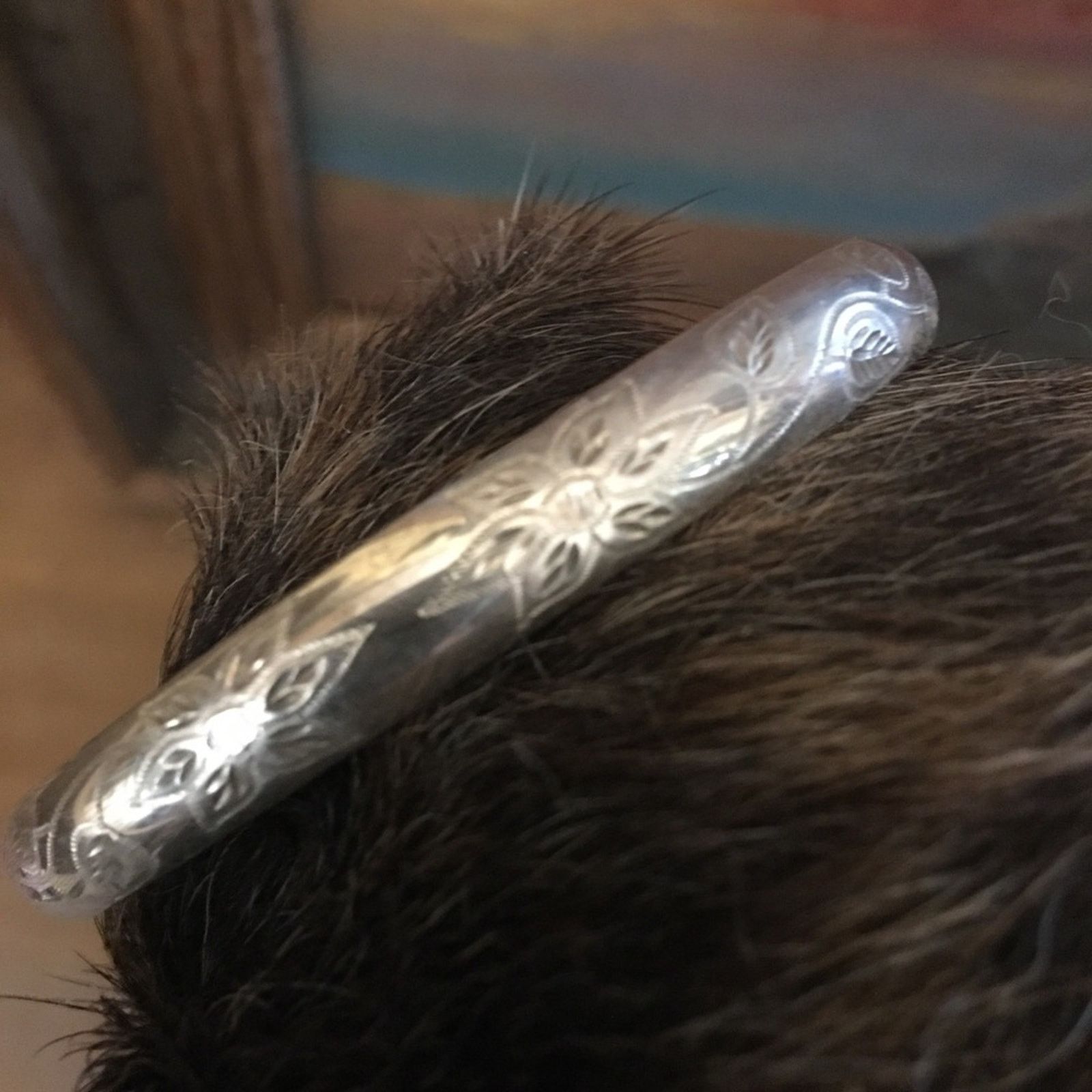 Vintage Vintage Italy sterling silver diamond cut bangle Size ONE SIZE - 1 Thumbnail