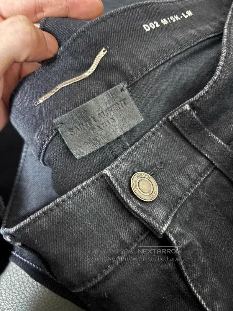 Other Saint Laurent Paris Retro Black and Grey Faded Basic Denim Size US 32 / EU 48 - 3 Thumbnail