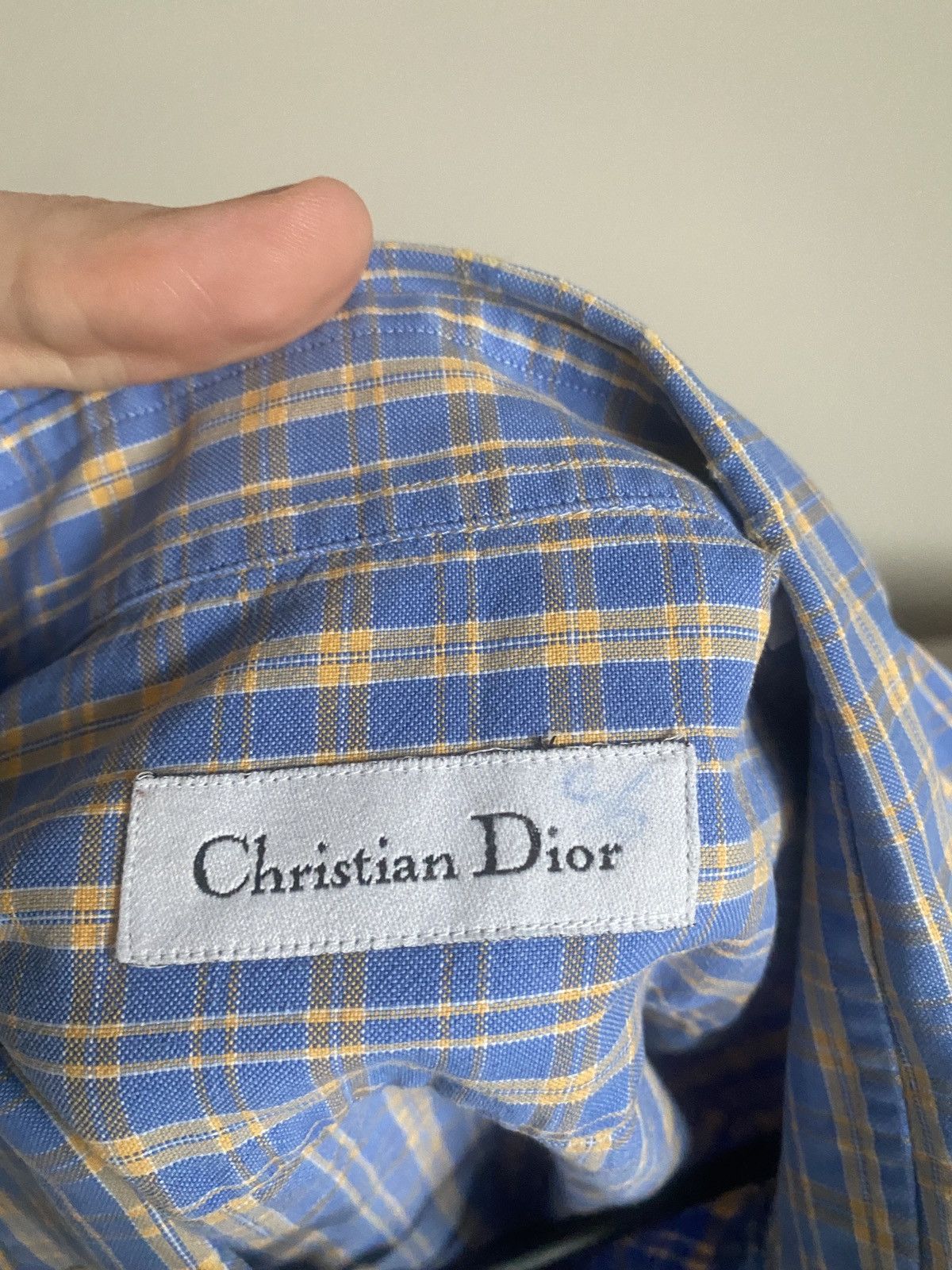 Christian Dior Monsieur Tartan Luxury Dior Small logo shirt button up Size US XL / EU 56 / 4 - 2 Thumbnail